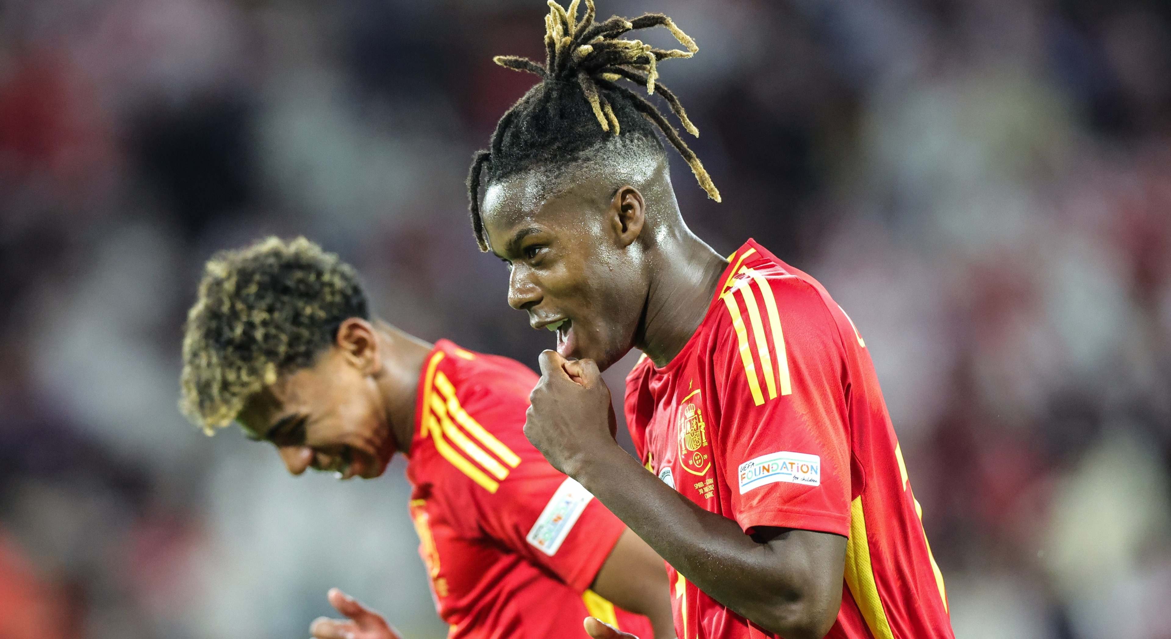 Lamine Yamal y Nico Williams