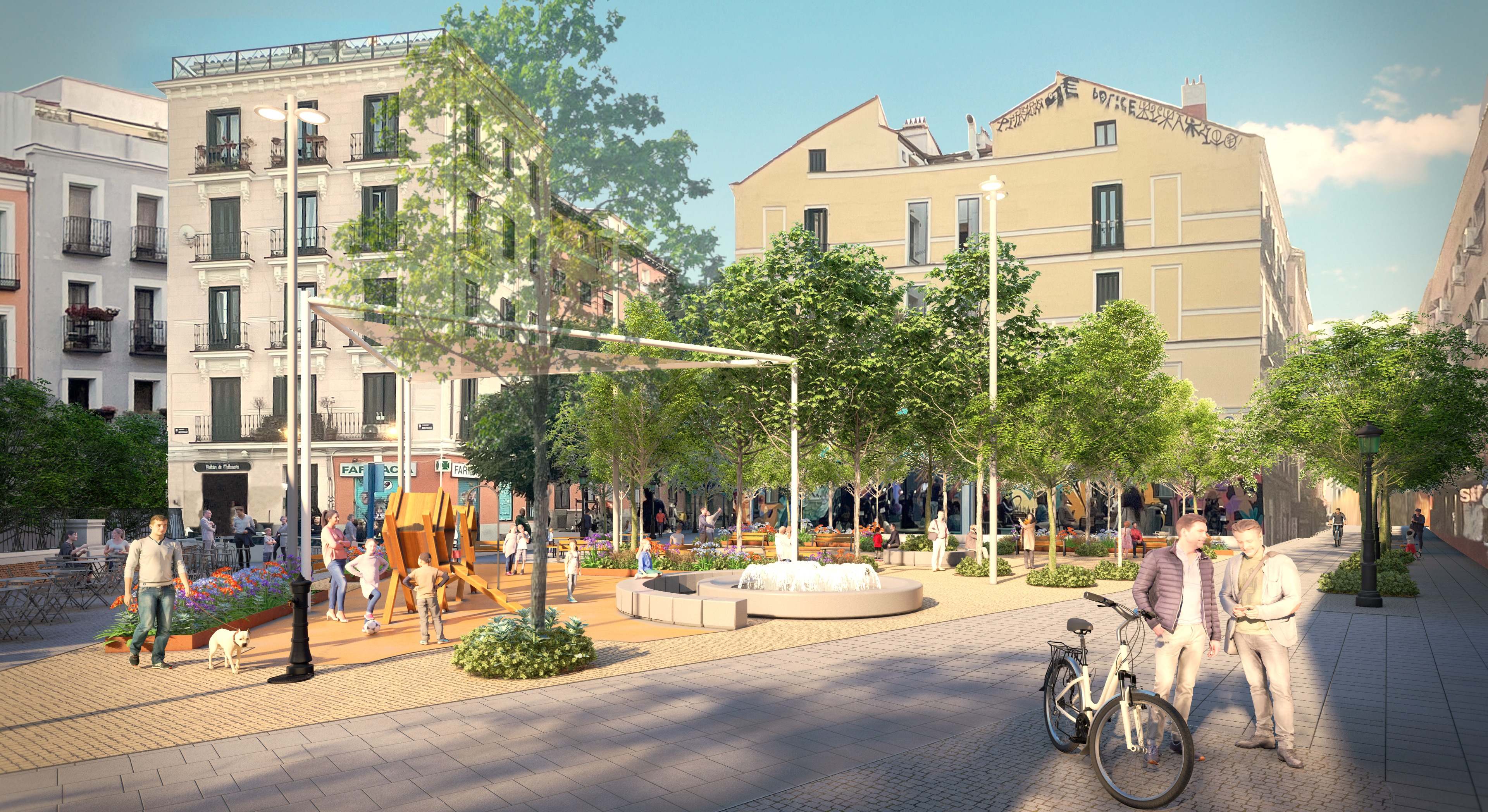 Recreación de la plaza del Rastrillo y su entorno