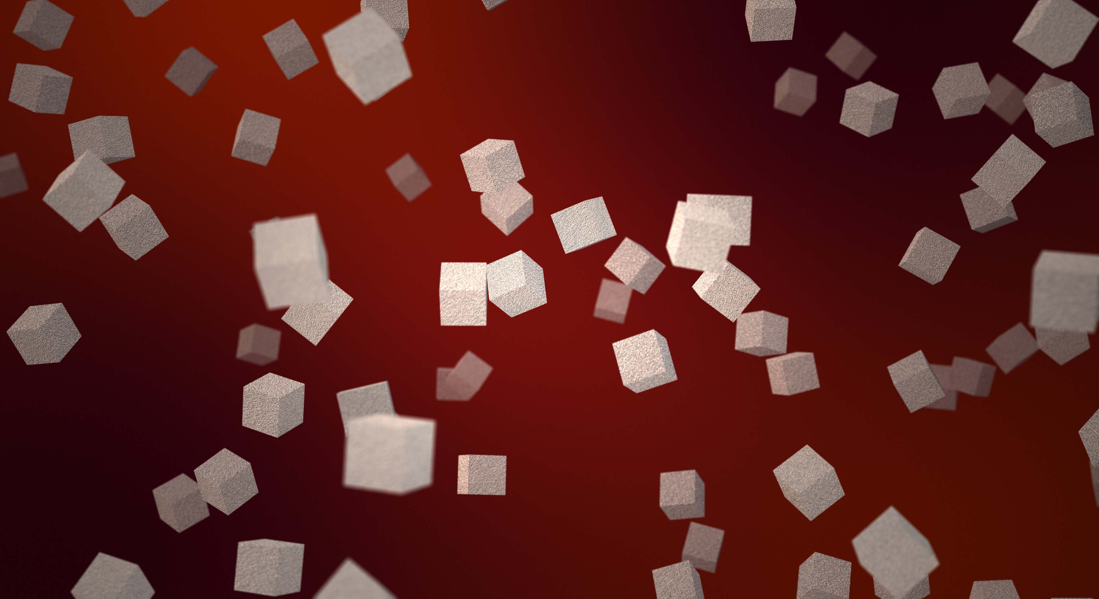 Ilustración 3D de terrones de azúcar en la sangre