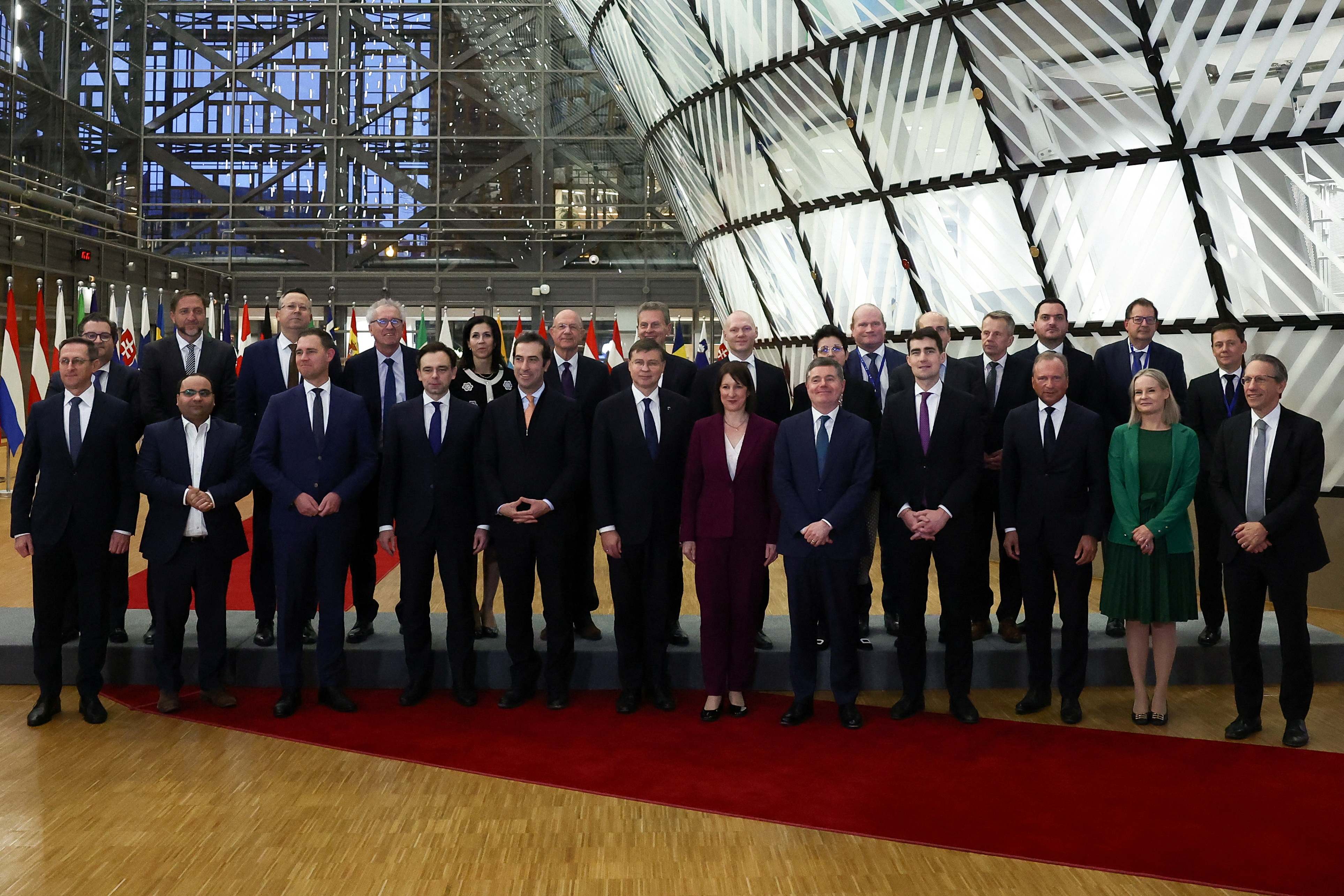 Los ministros de Economía y Finanzas de la eurozona.