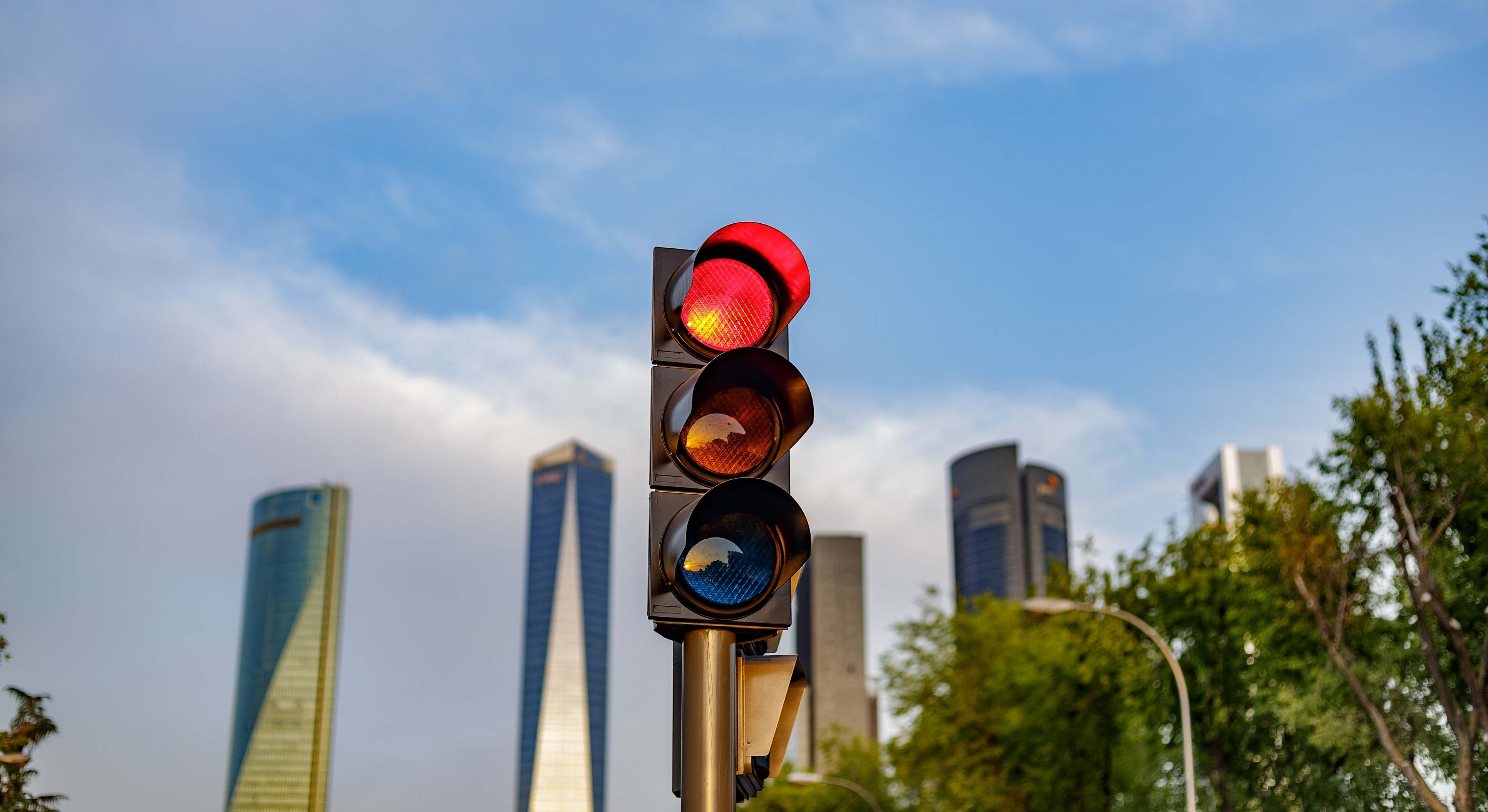 Semáforo en Madrid