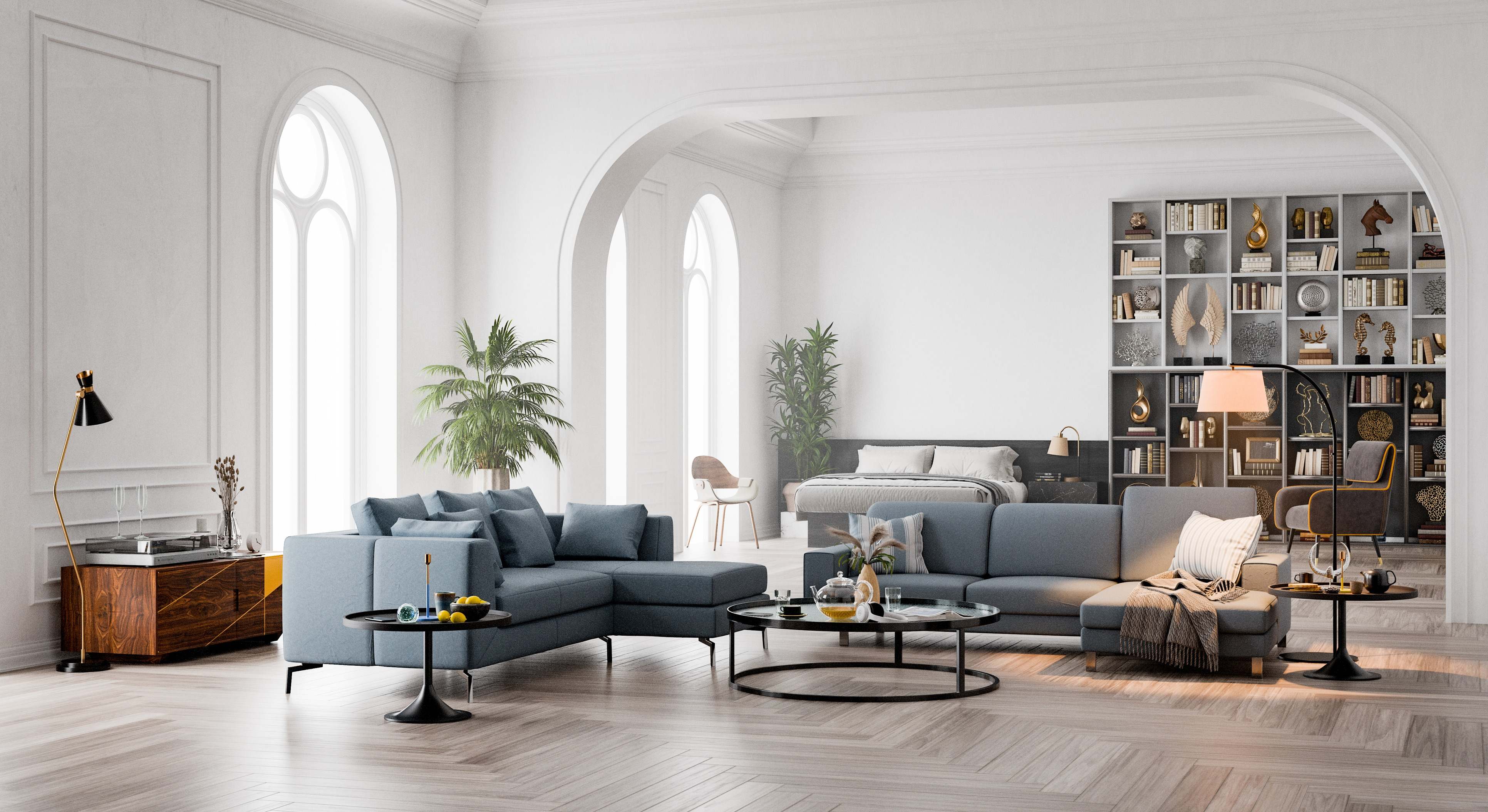 Interior de una vivienda de lujo