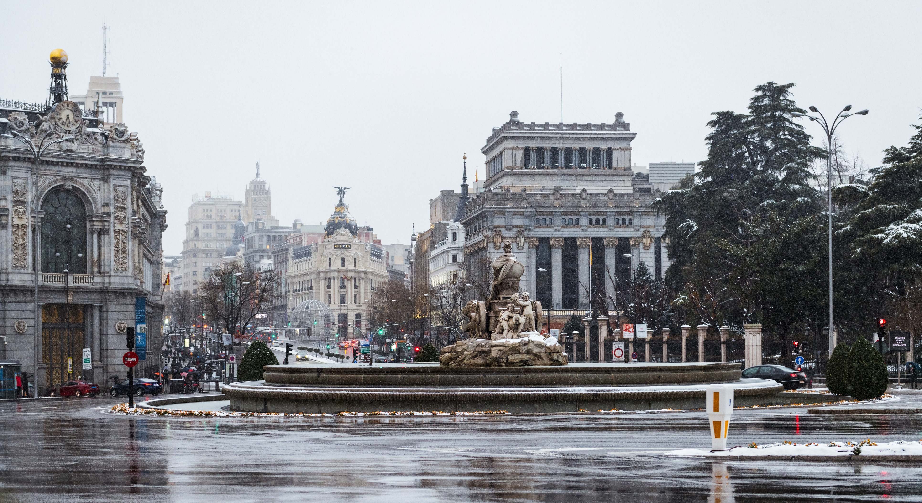 Día lluvioso y con tormenta en el centro de Madrid. / Foto: iStock