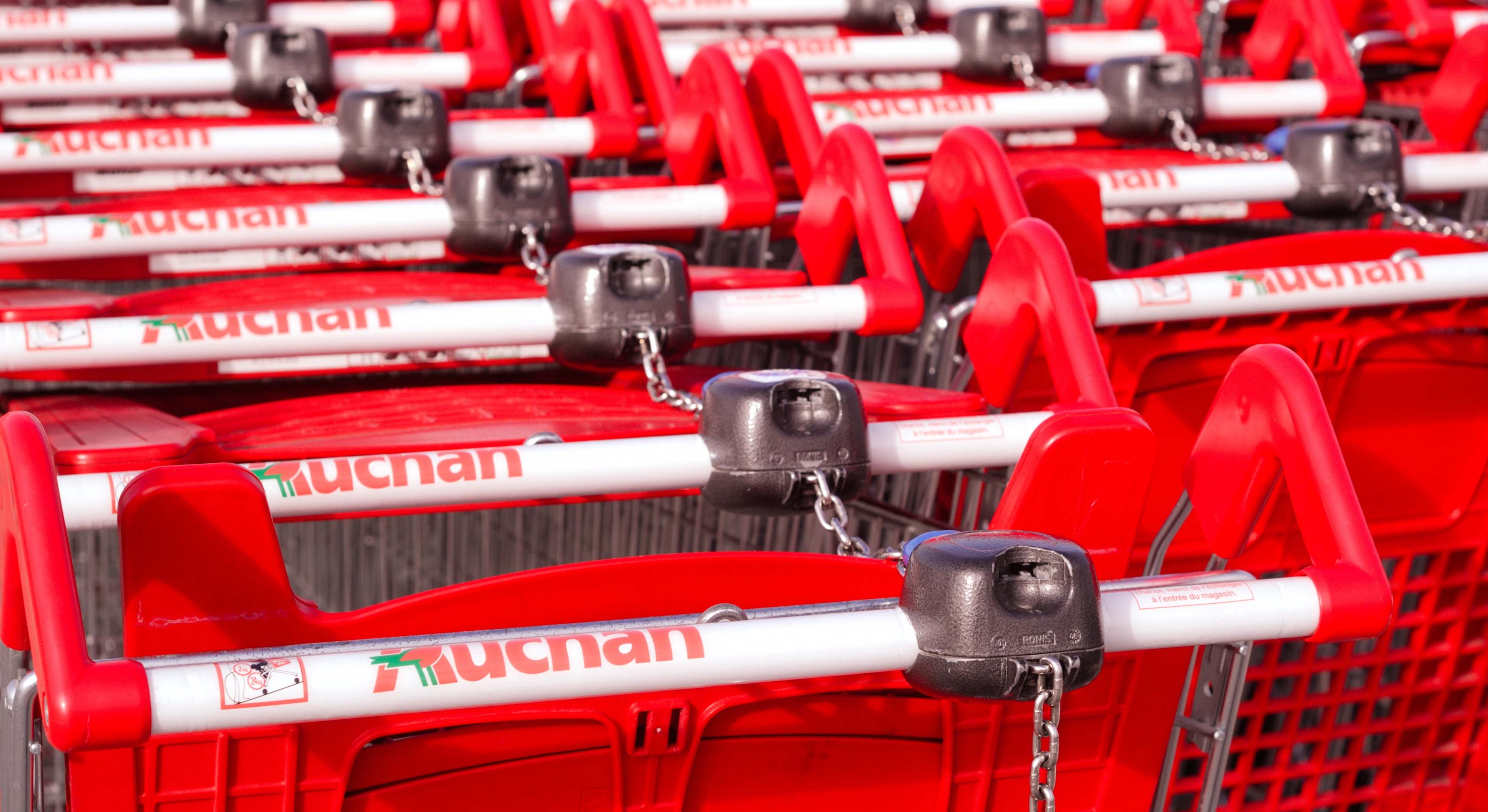 Carros de la compra de Auchan, en Francia. / Foto: iStock
