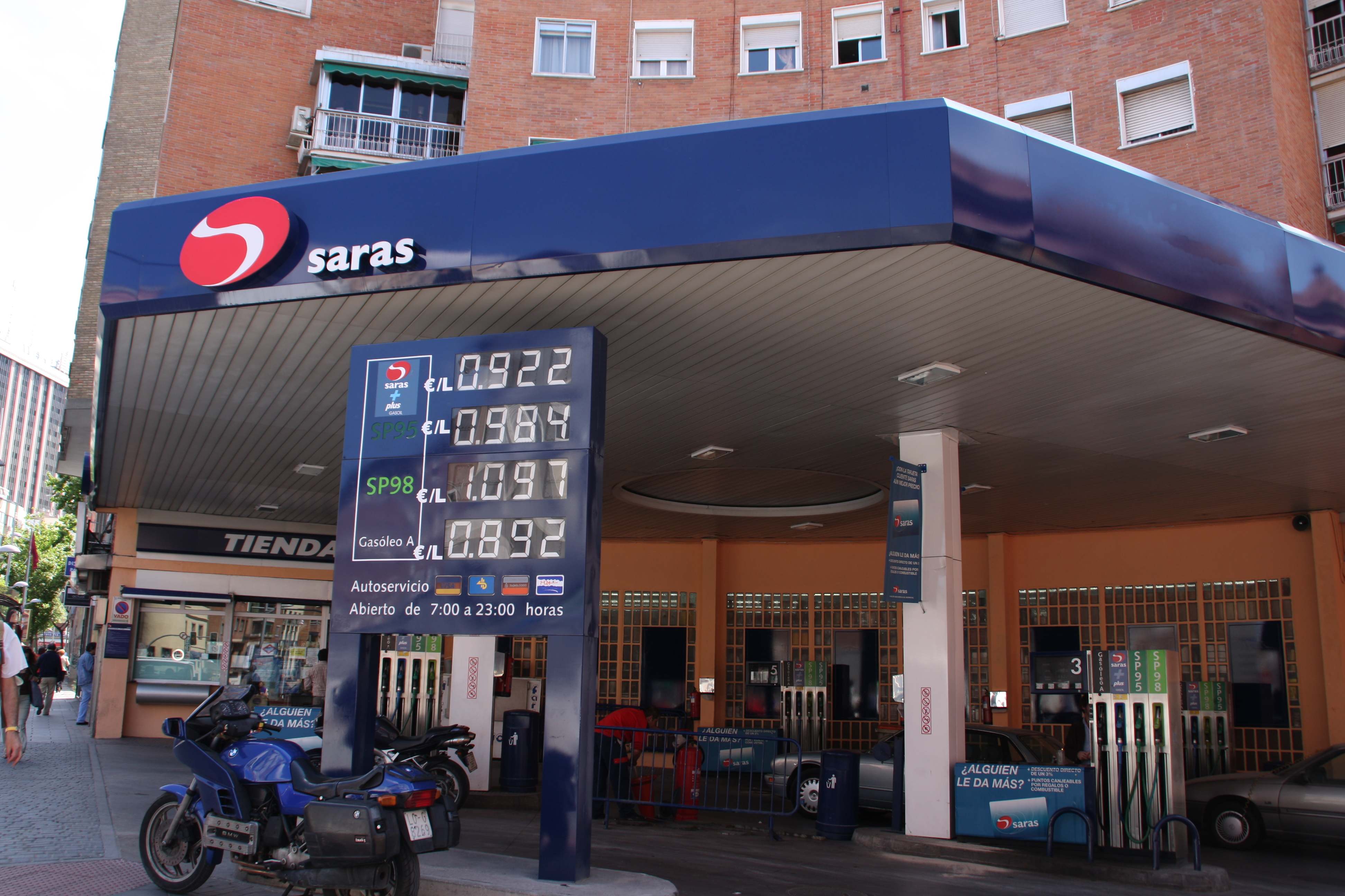 Una estación de servicio de Saras