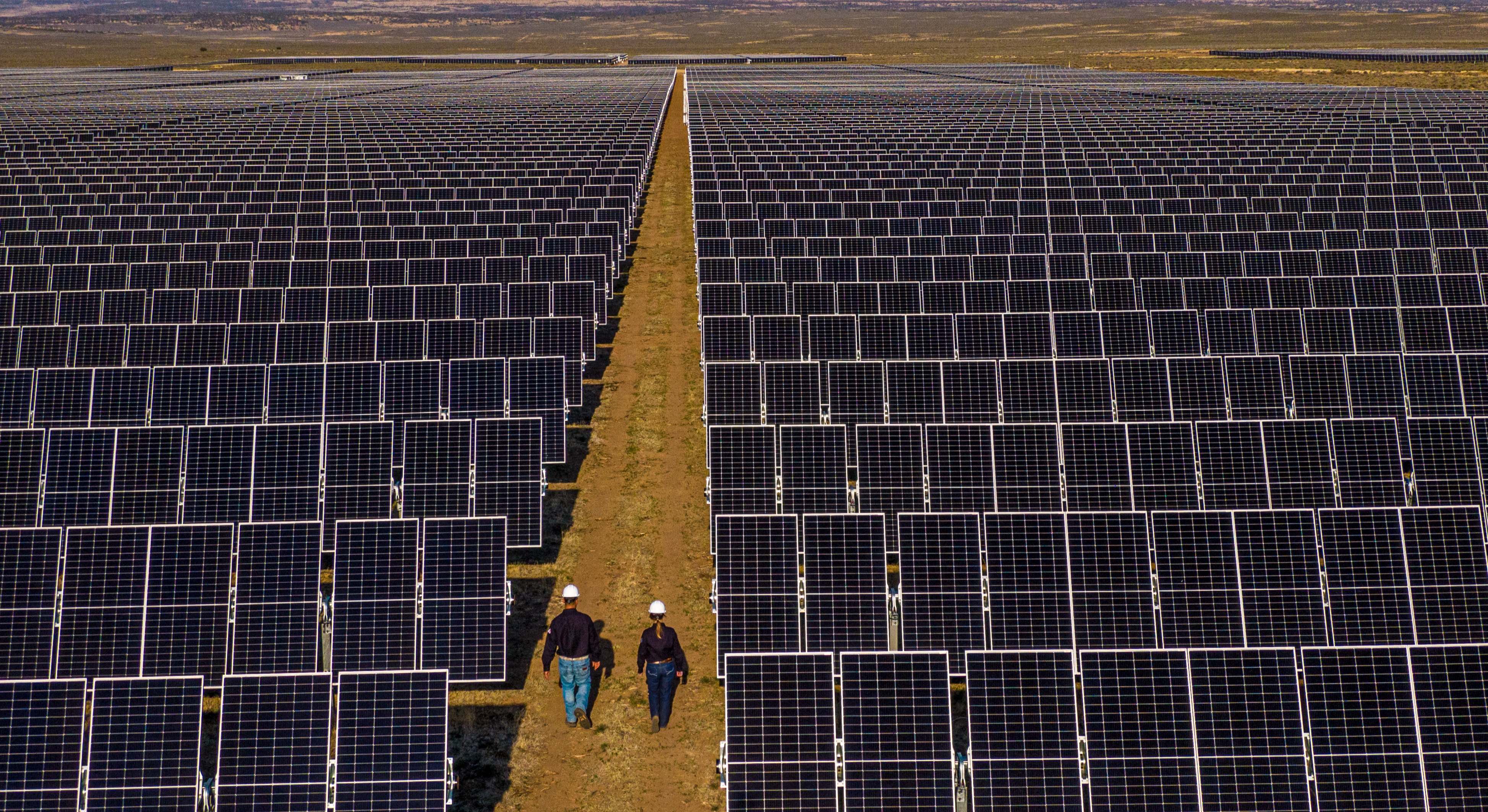 Un parque solar de Repsol en EEUU. eE