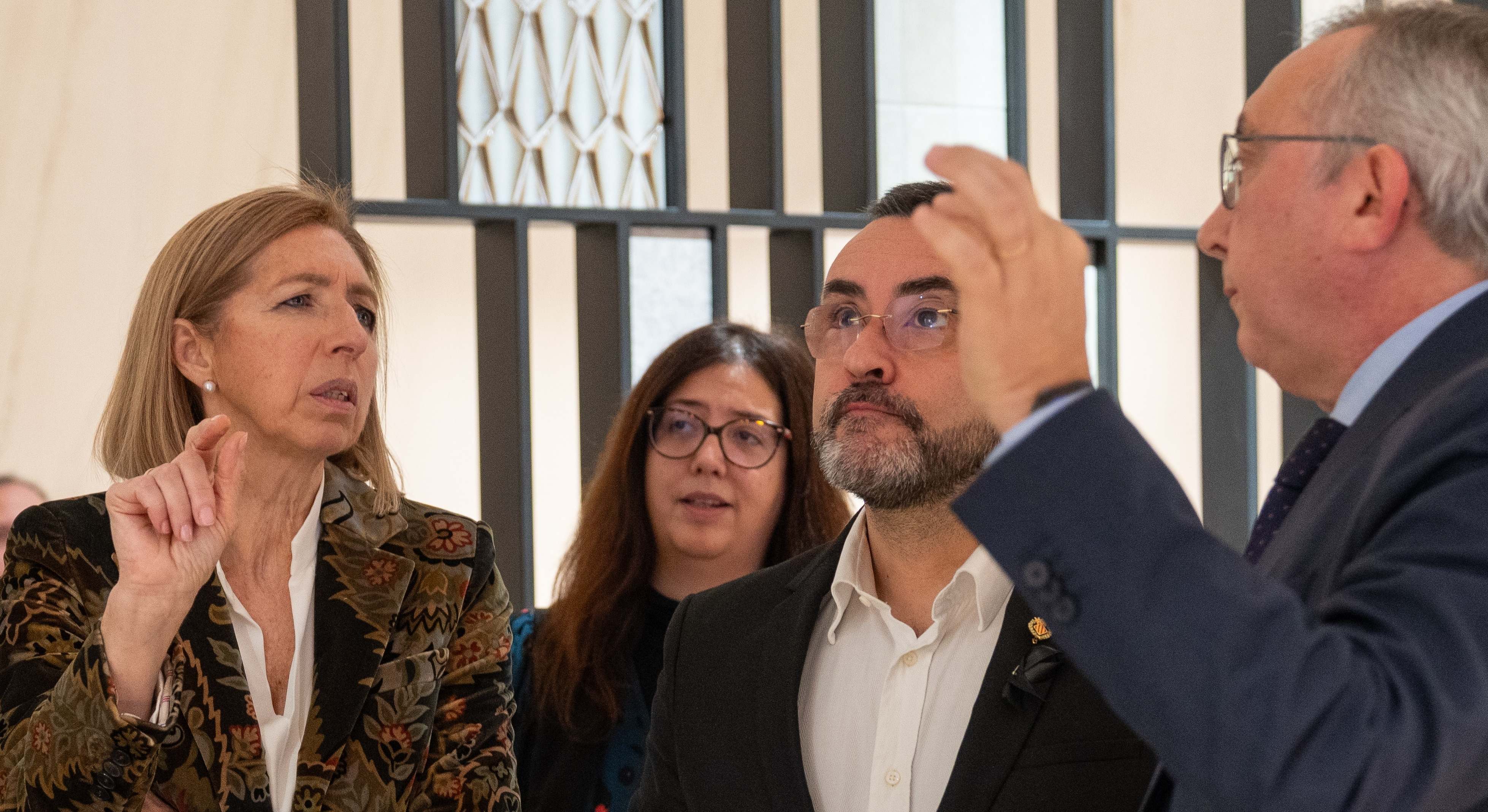 Maria José Soriano, consejera delegada de Porcelanosa, durante la muestra.