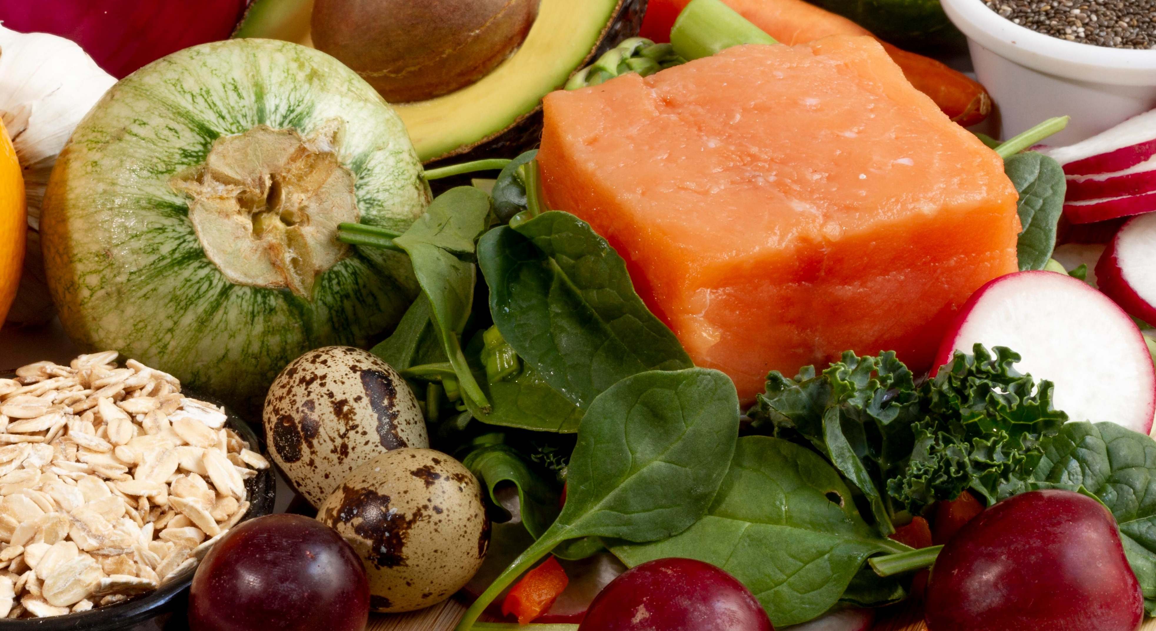Alimentos variados saludables