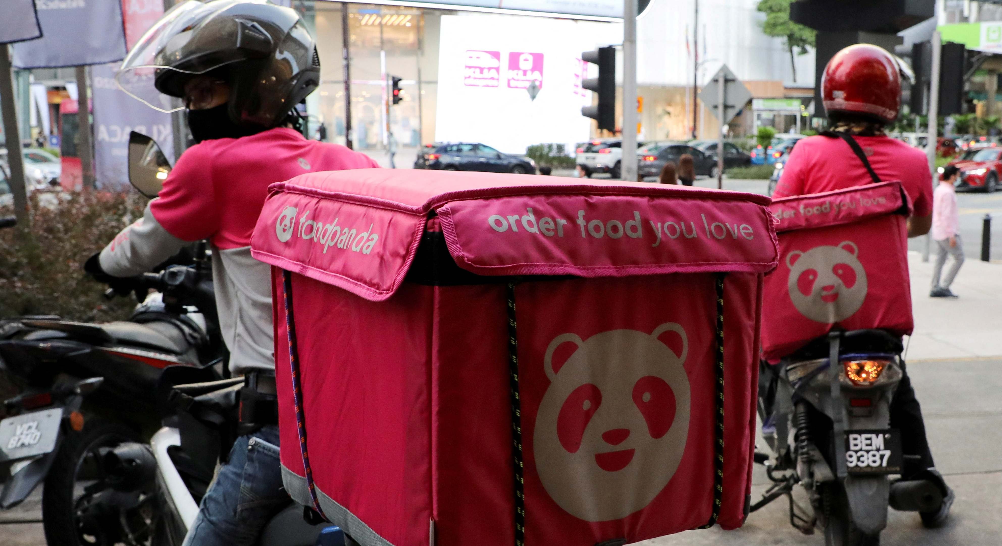 Repartidores de foodpanda en Taiwán.