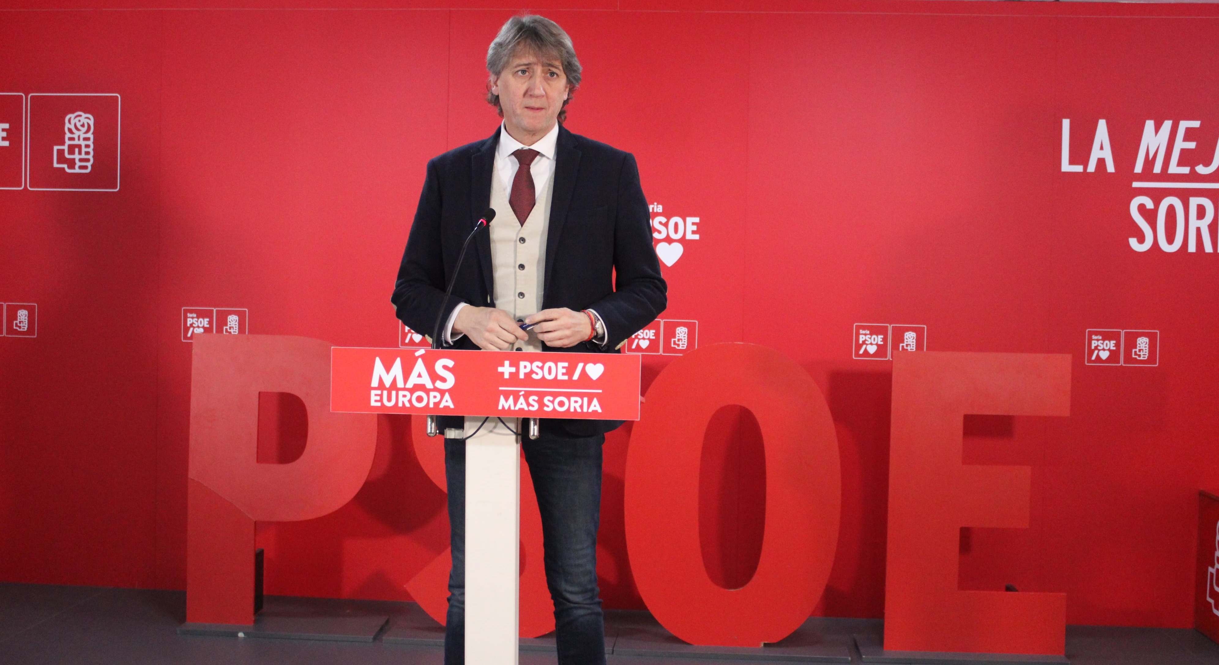 El alcalde de Soria y actual secretario autonómico del PSOE, Carlos Martínez. Foto: EP.