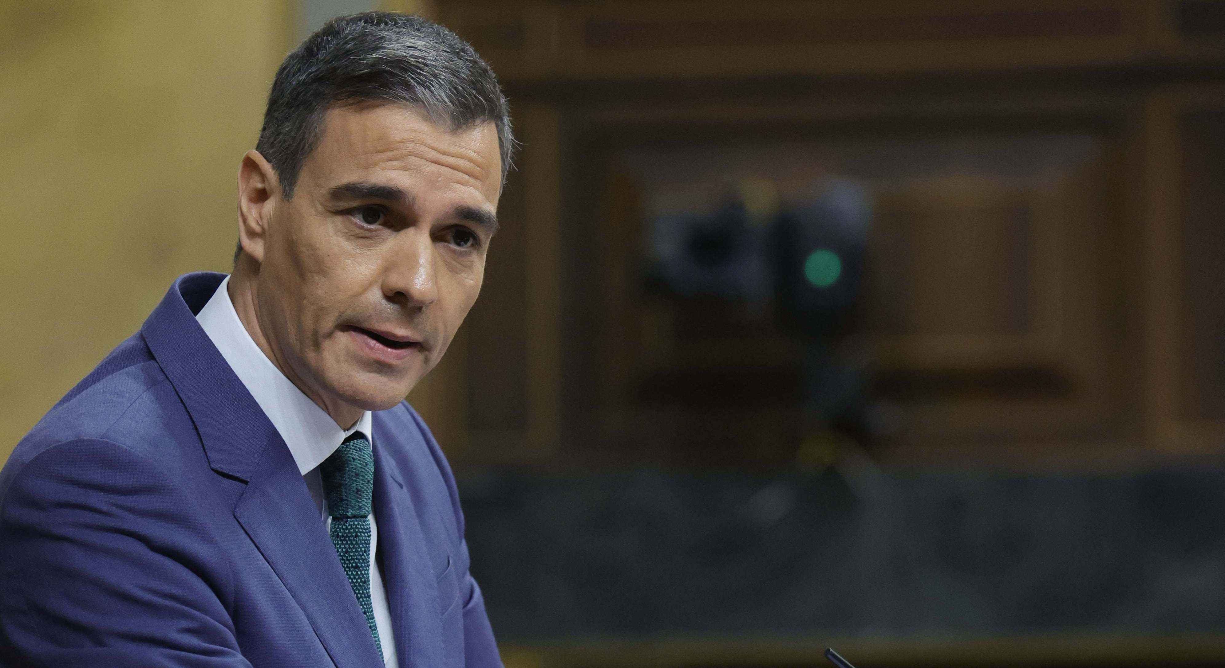 El presidente del Gobierno, Pedro Sánchez, en el Congreso de los Diputados. EE
