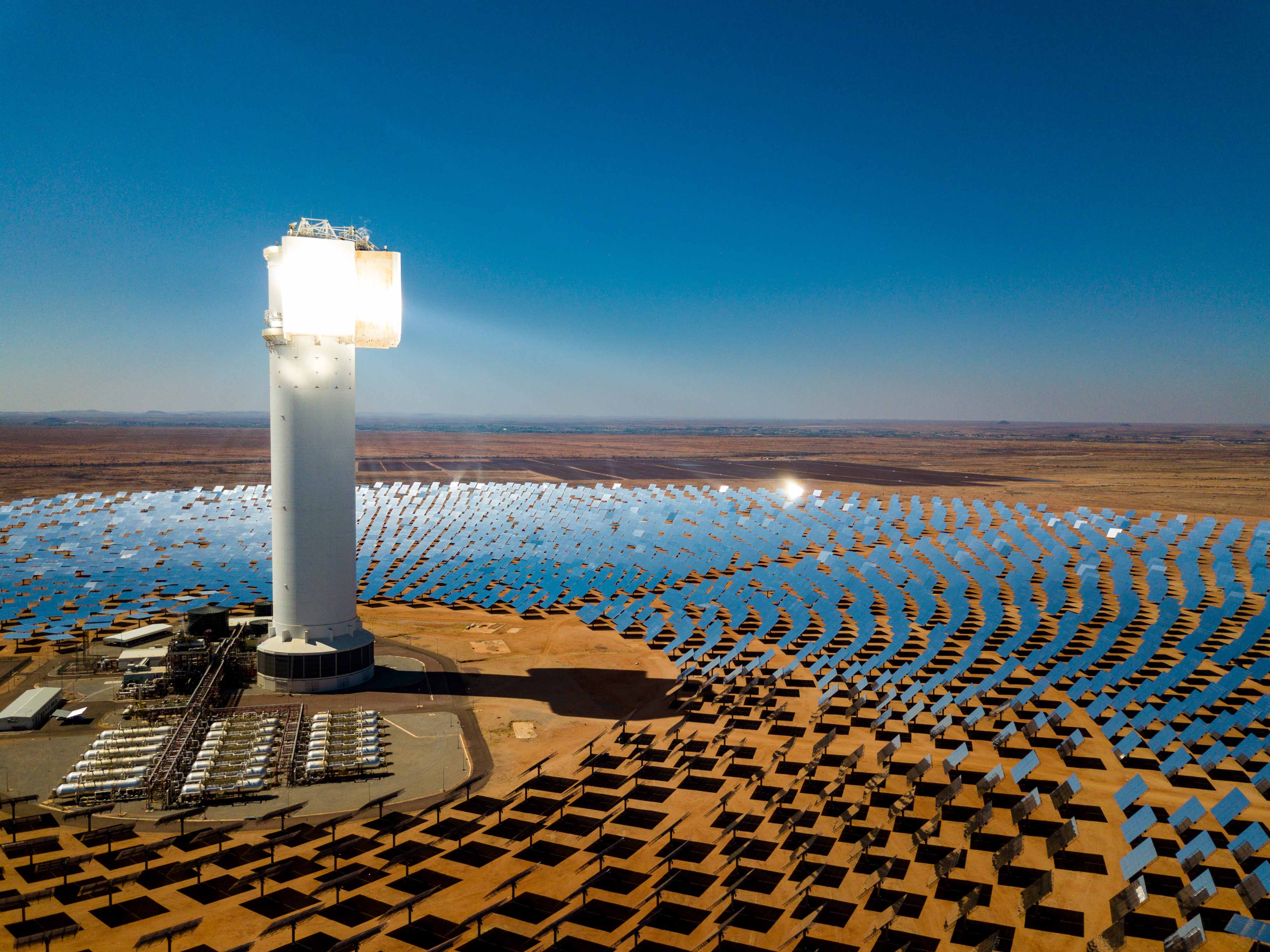Una planta termosolar.