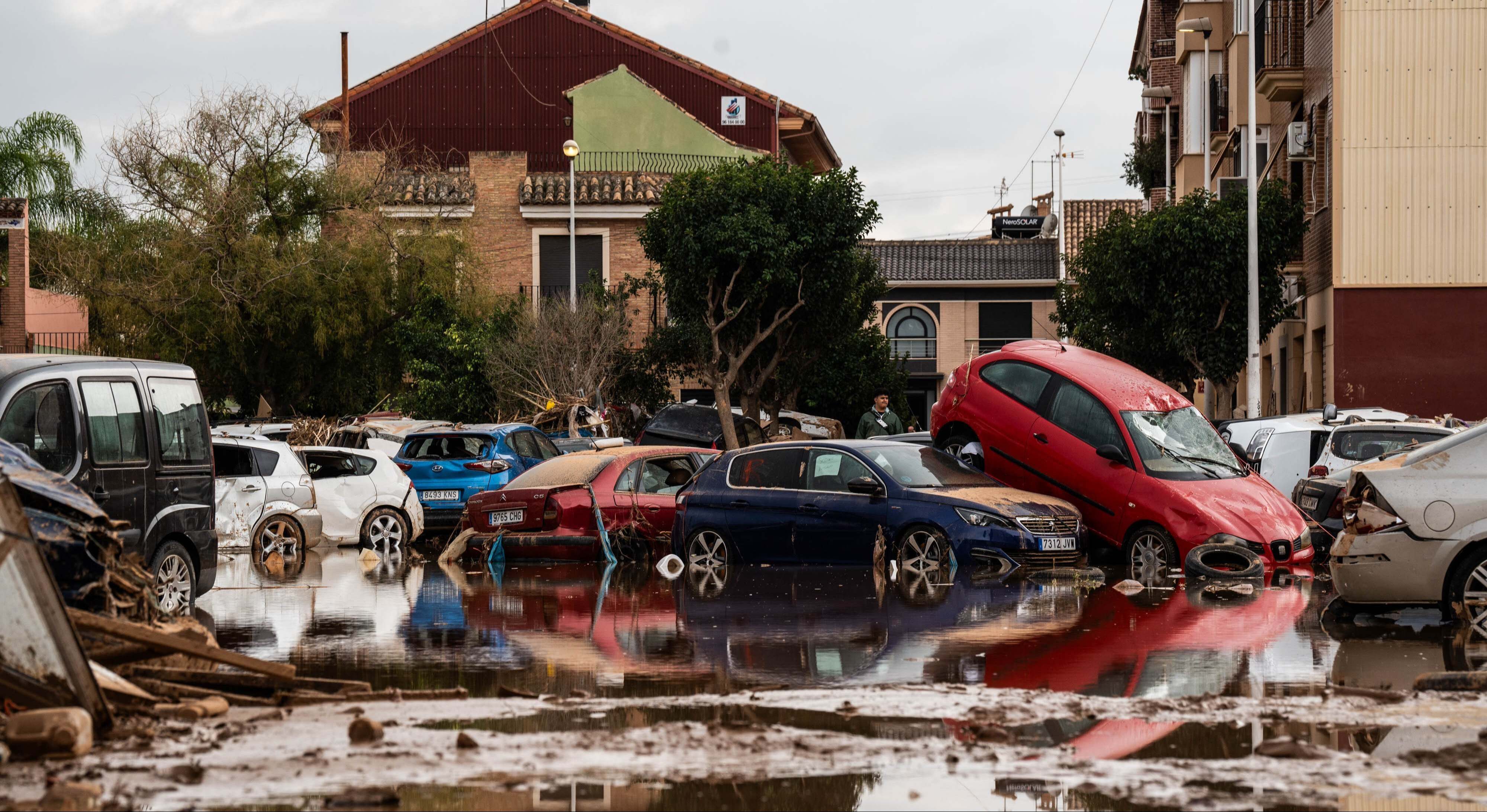 Coches amontonados