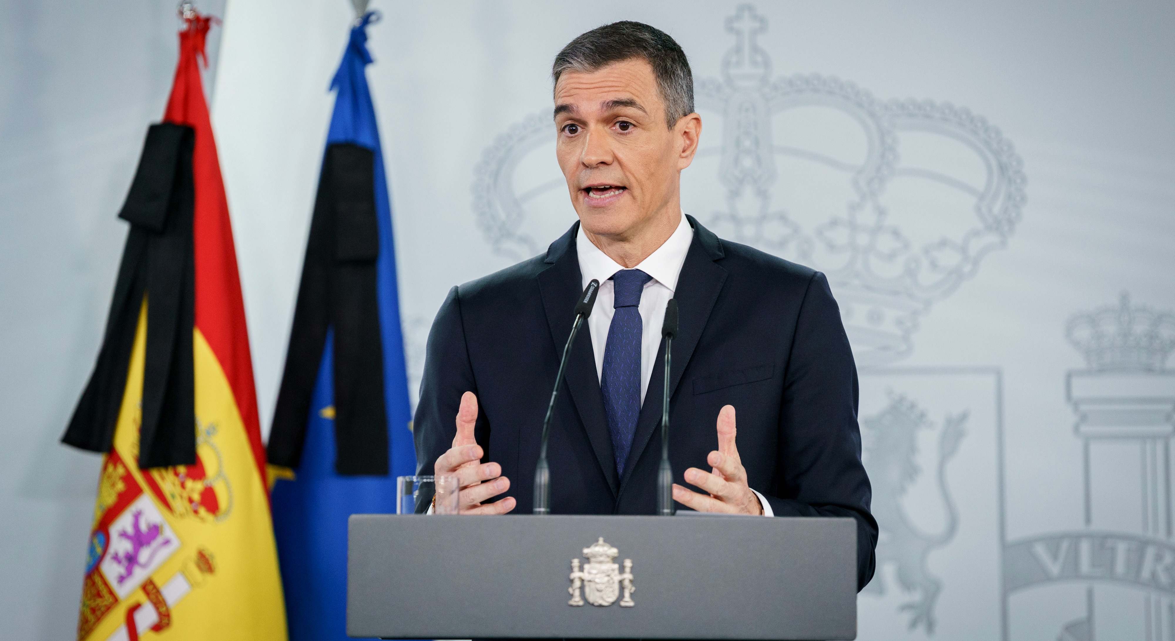 Pedro Sánchez en rueda de prensa. Foto: Europa Press