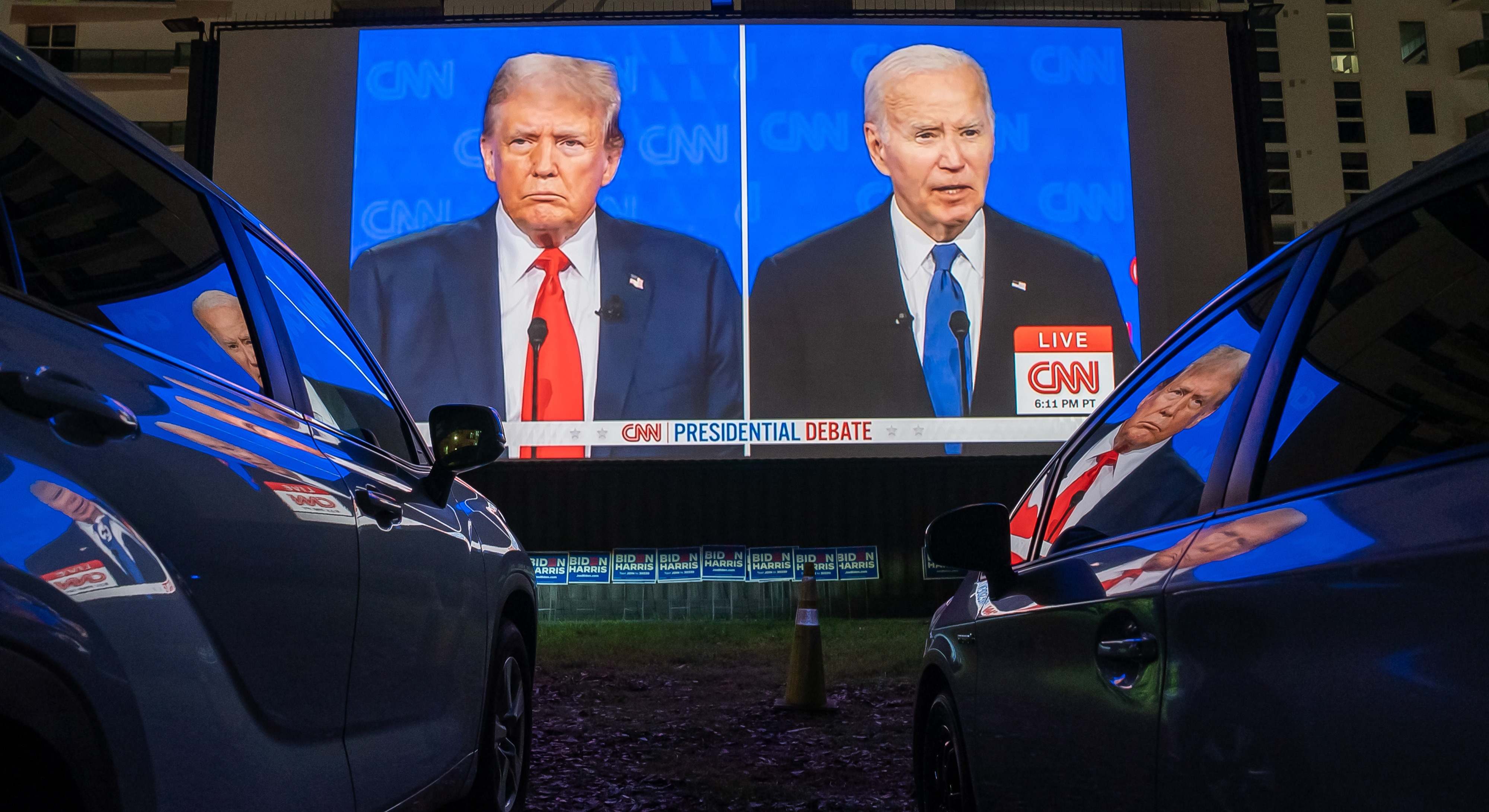 Debate electoral de Donald Trump contra Joe Biden (Bloomberg)