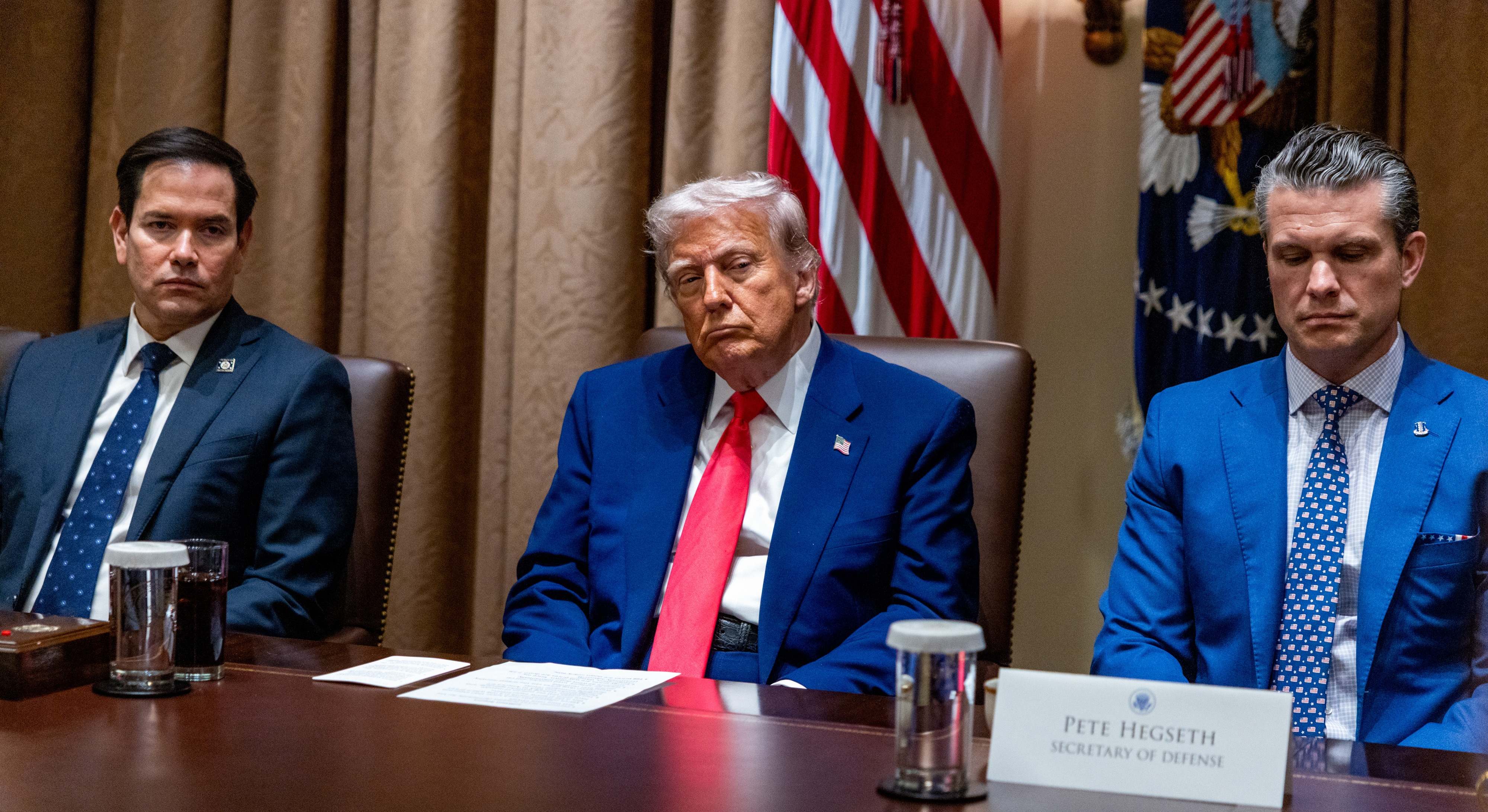 Rubio, Trump y Hegseth