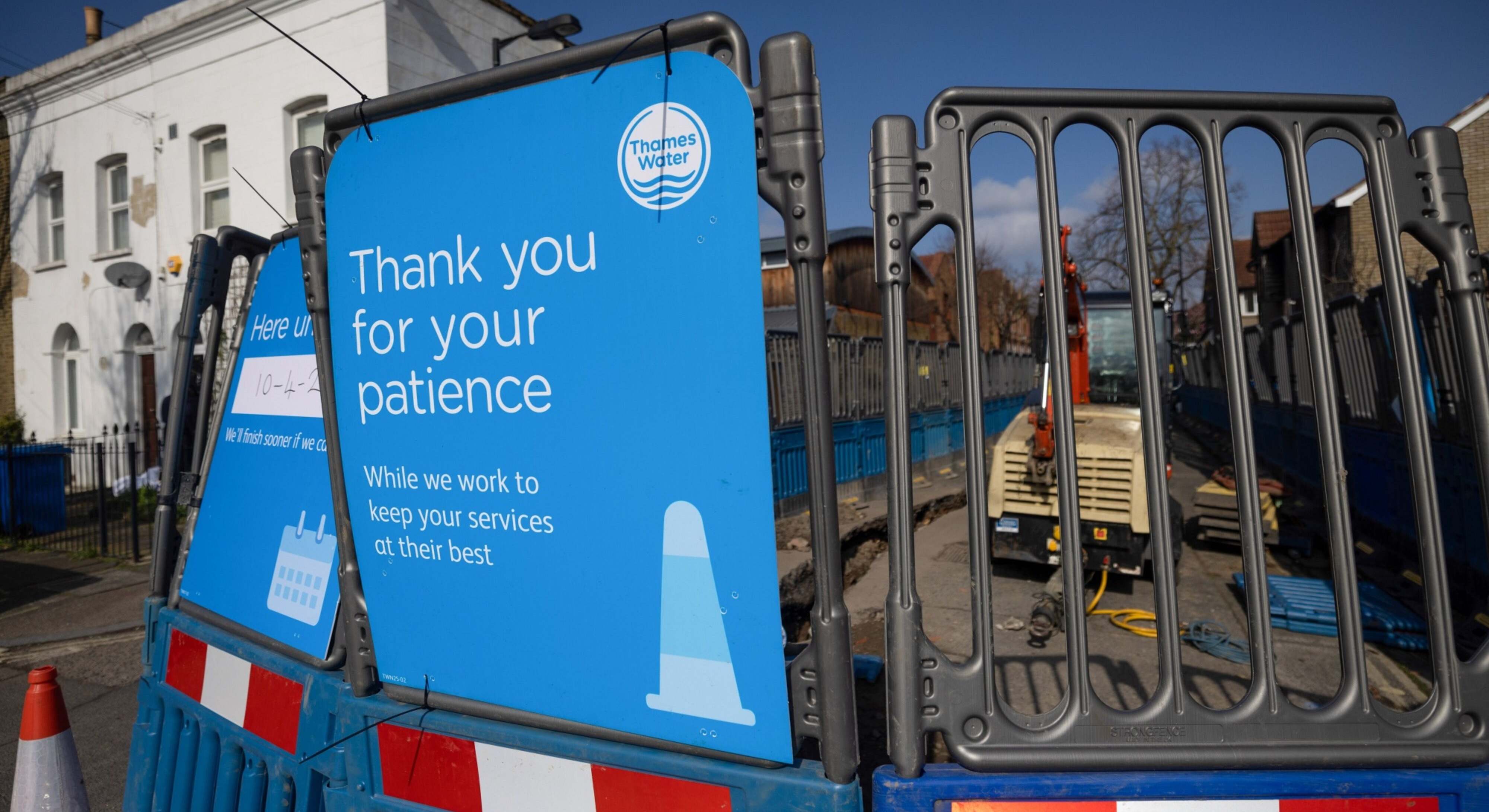Una obra de Thames Water. Foto: Bloomberg