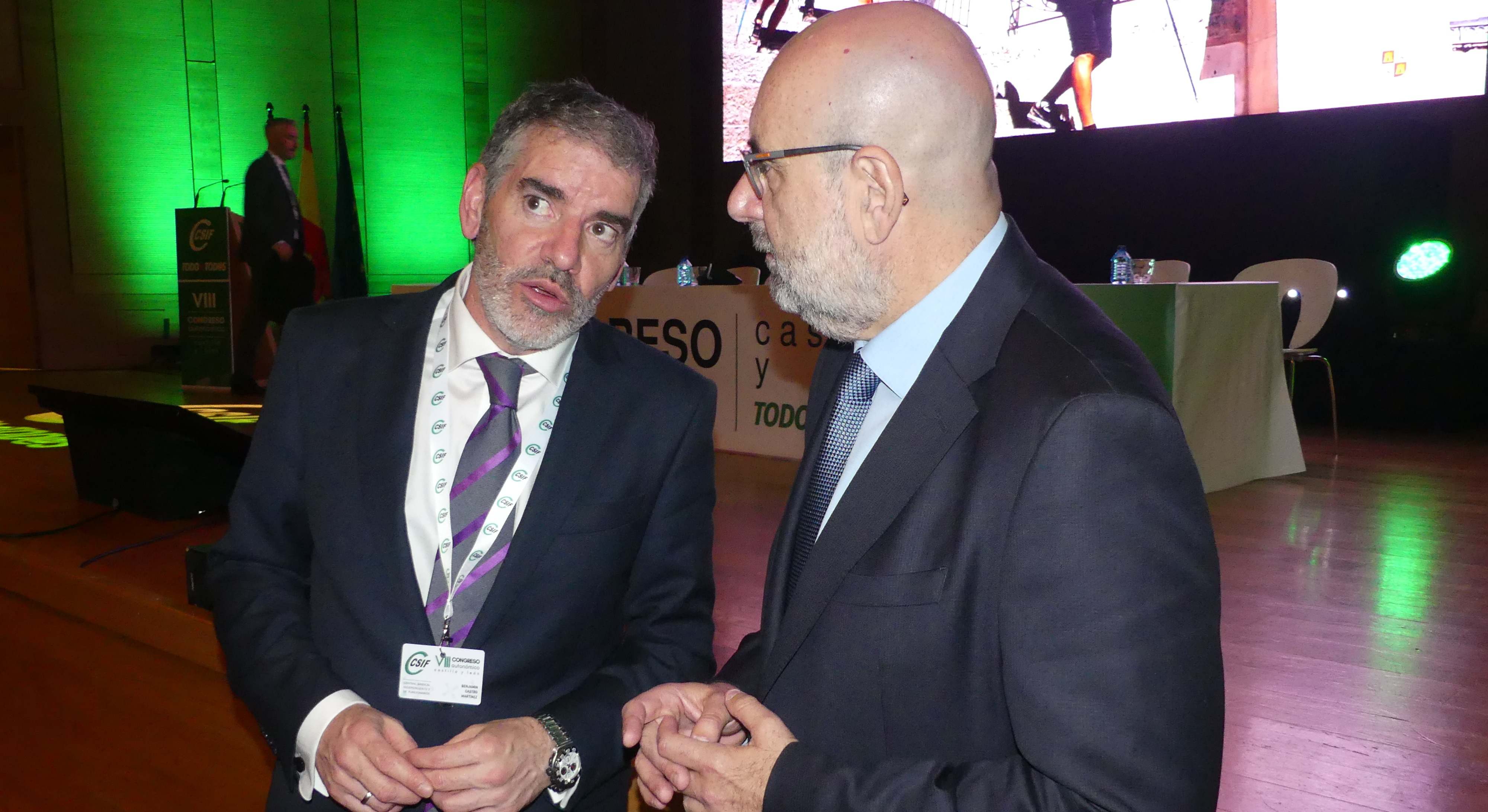 Benjamín Castro y Miguel Borra, presidente nacional de CSIF