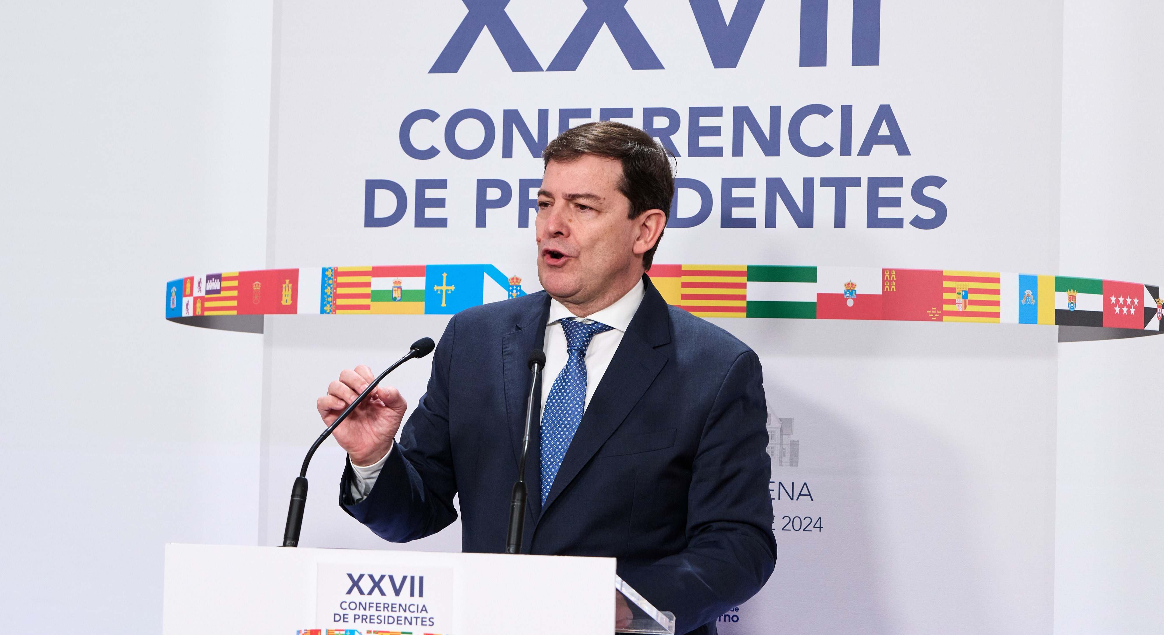 Mañueco interviene tras la Conferencia de Presidentes