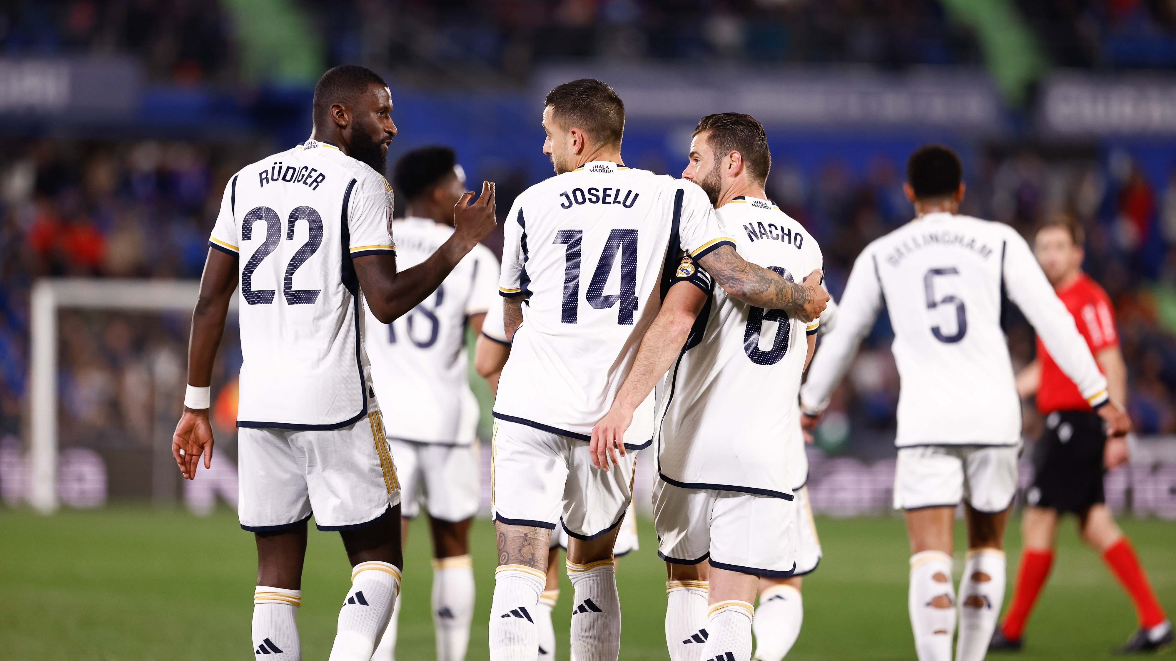 Vista de varios jugadores del Real Madrid