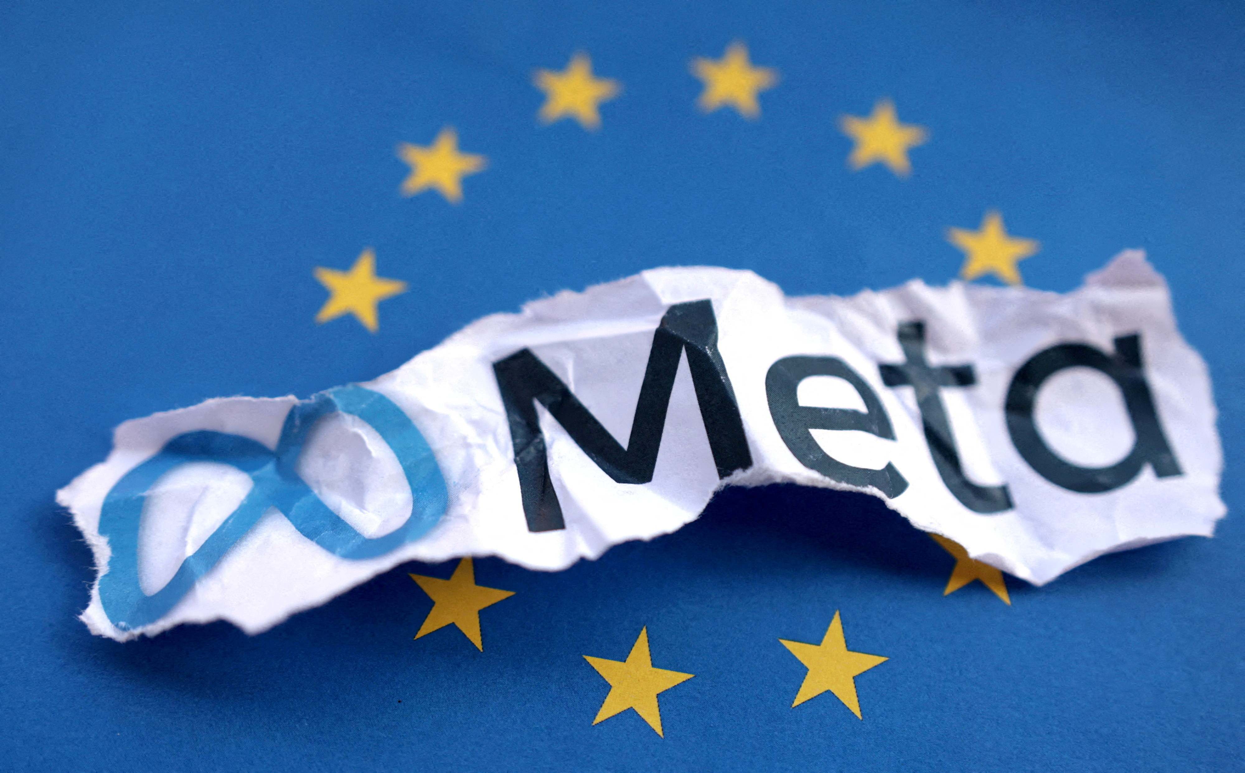 El logotipo de Meta, la compañía dueña de Instagram y Facebook