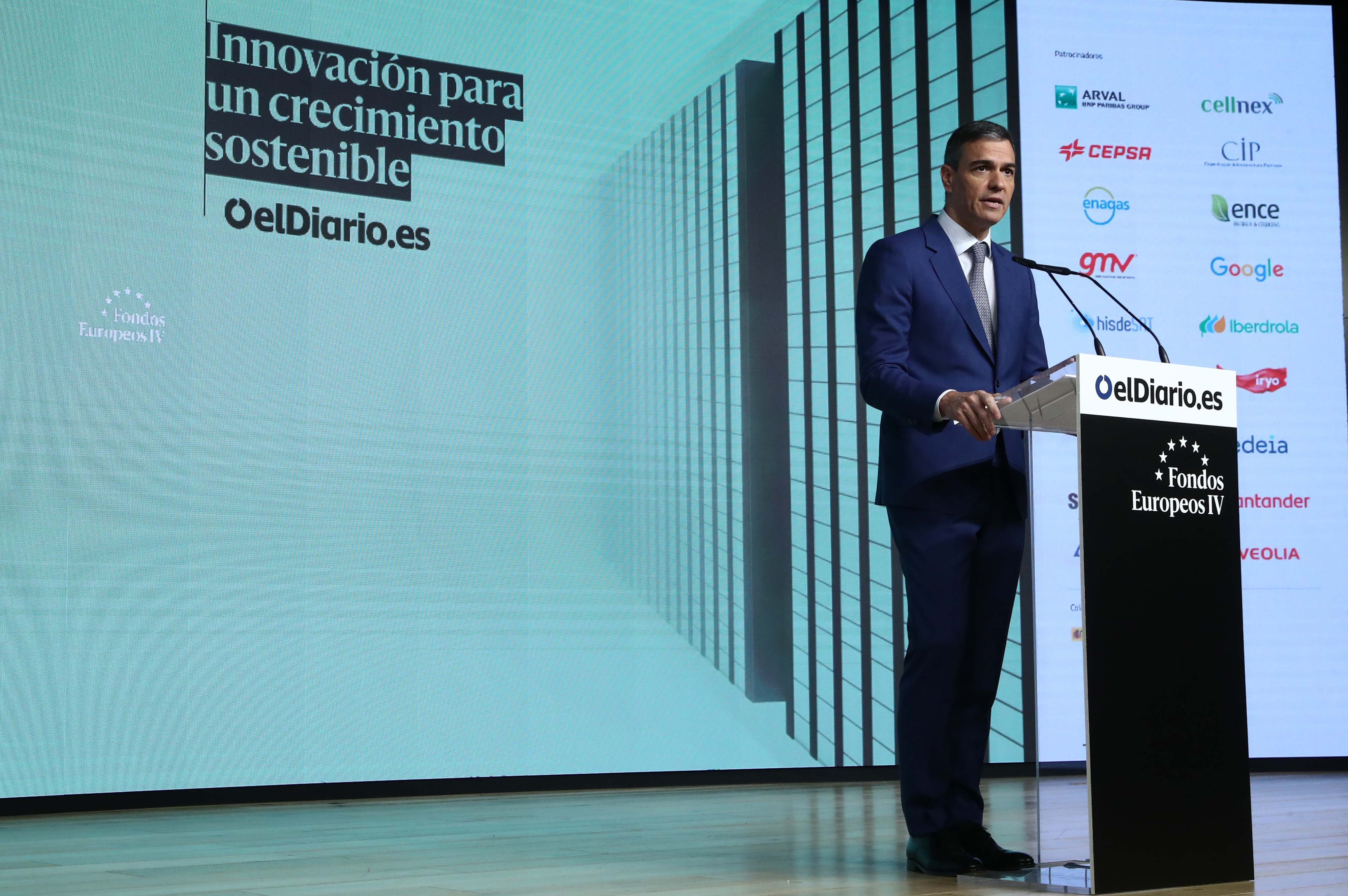 "Pedro Sánchez inaugura la IV edición del foro 'Fondos Europeos: Innovación para un crecimiento sostenible'"