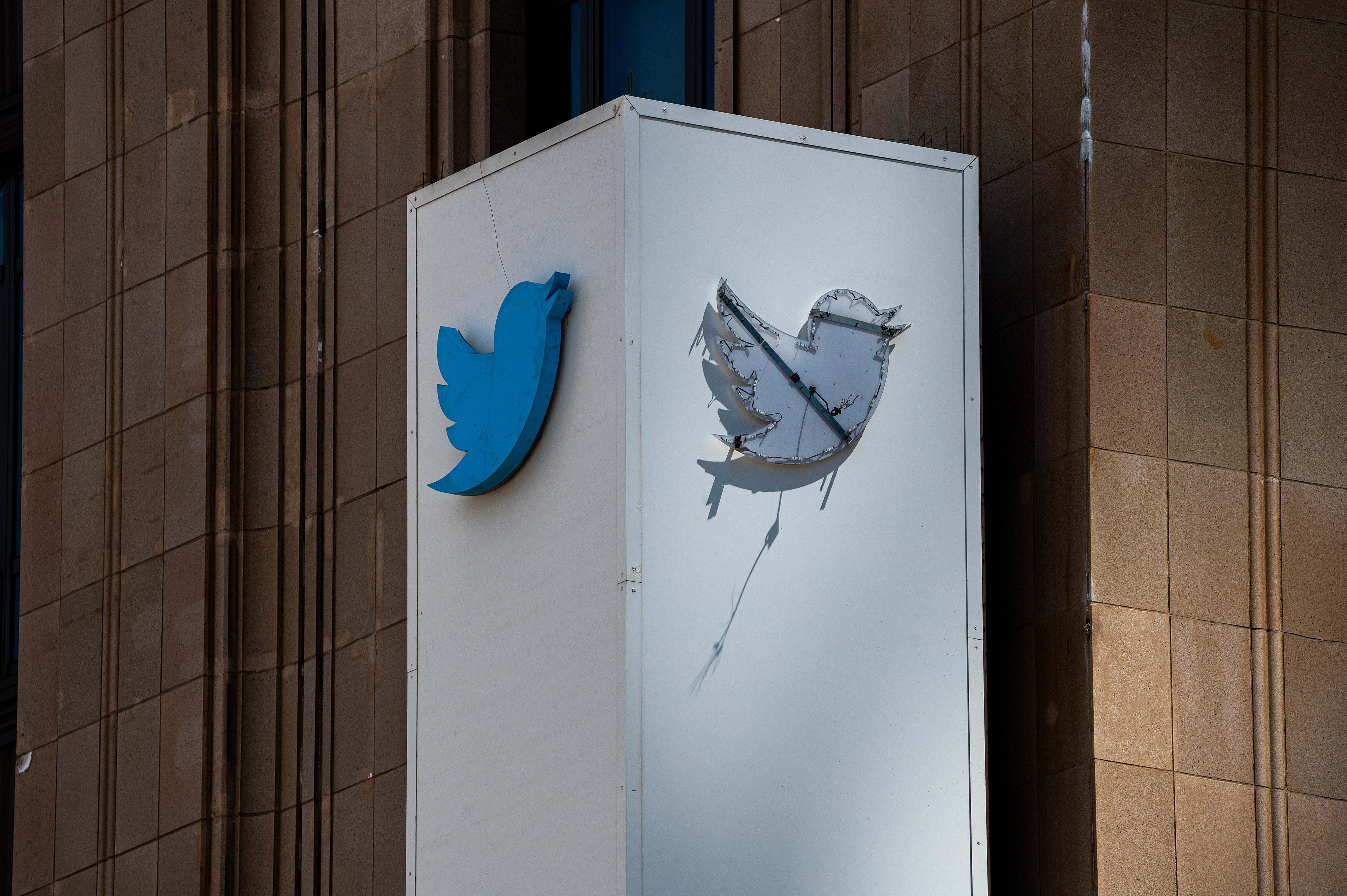 Vista del logotipo de la antigua Twitter.