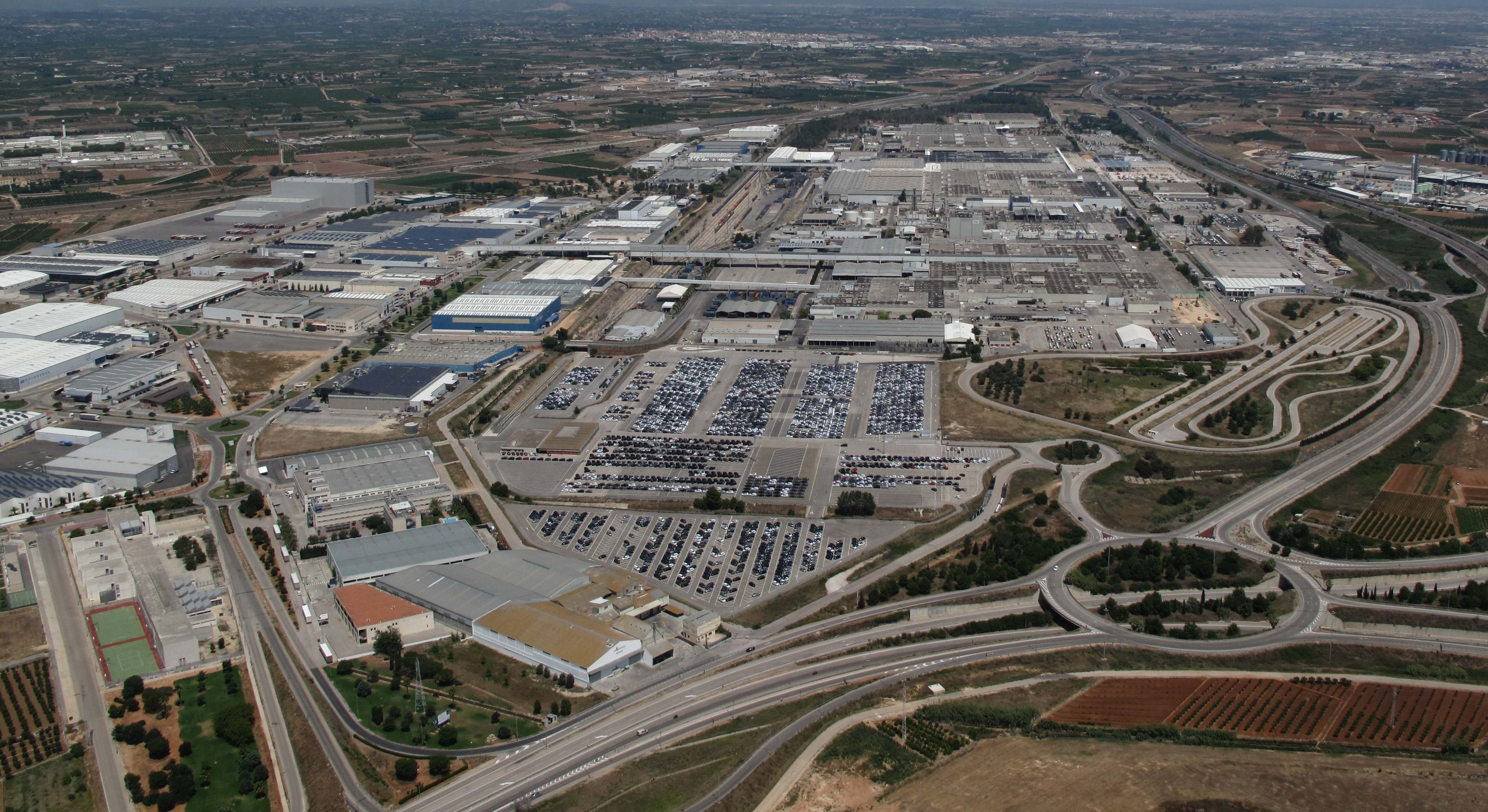 La factoría de Ford y su parque de proveedores en Almussafes.