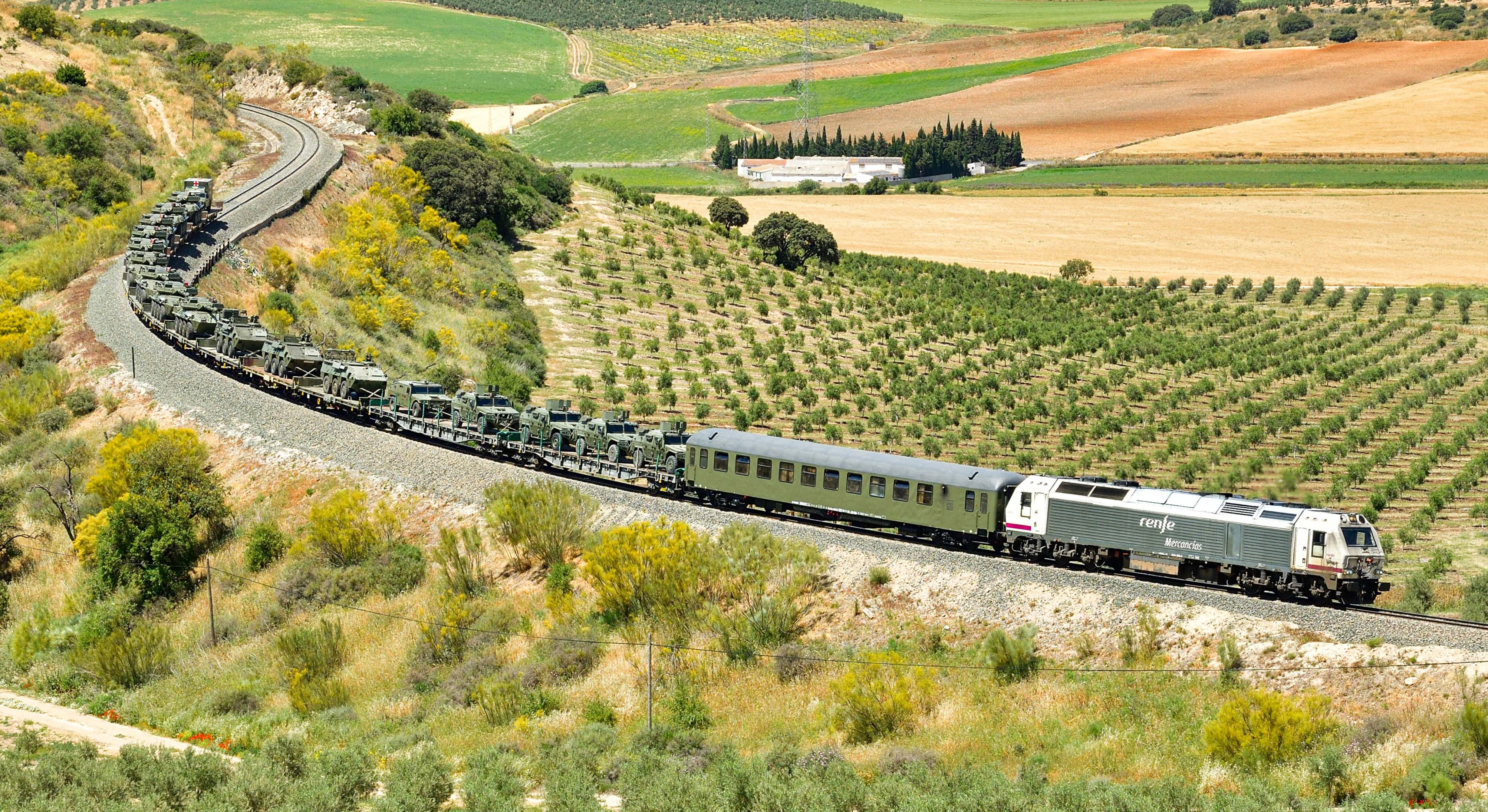 Traslado de tren militar entre Ronda (Málaga) y San Gregorio (Zaragoza). Cesare Sapienza