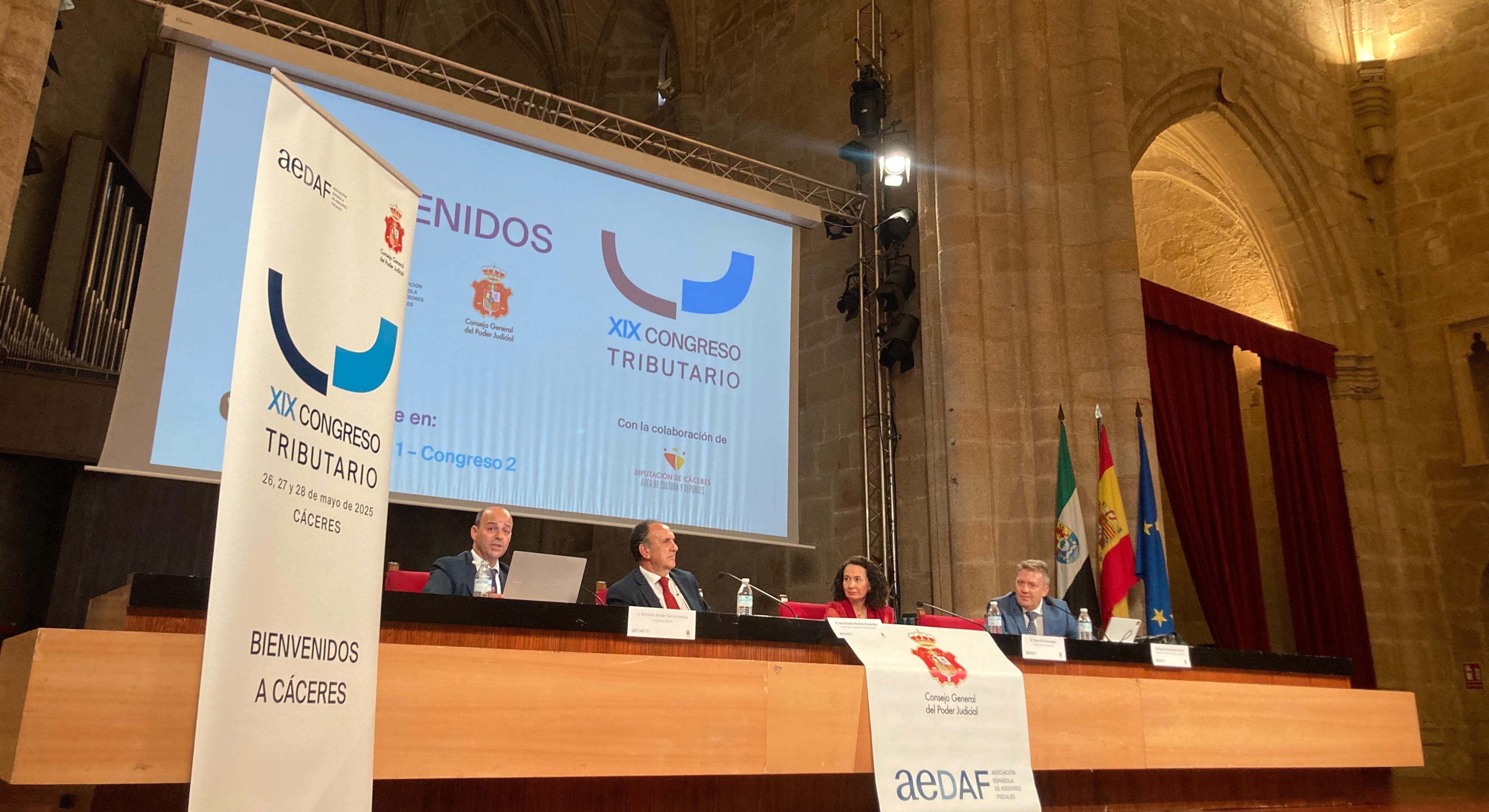 AEDAF celebra esta semana en Cáceres la XIX edición de su Congreso Tributario, organizado junto al Consejo General del Poder Judicial