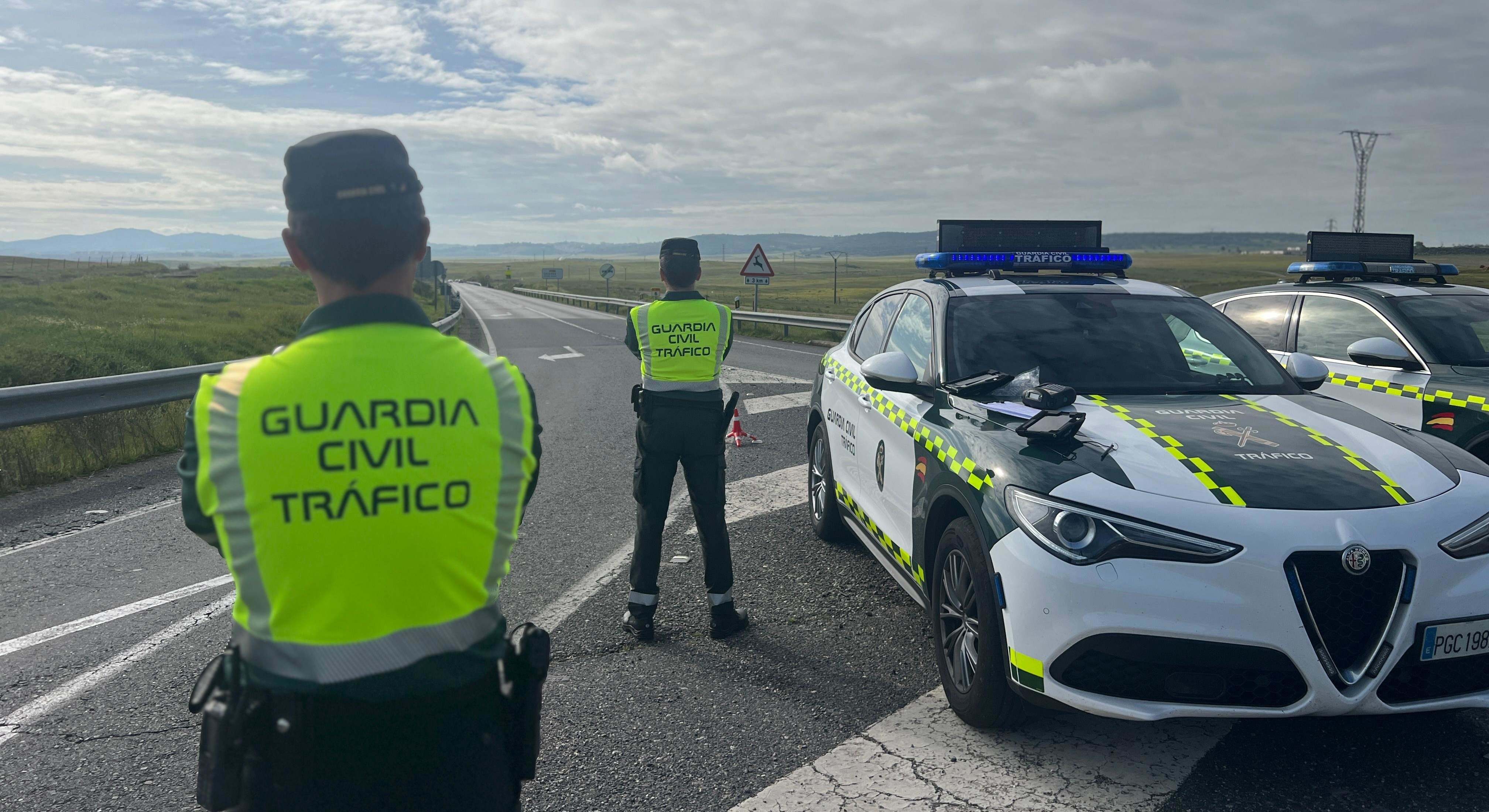 Control de la Guardia Civil de tráfico