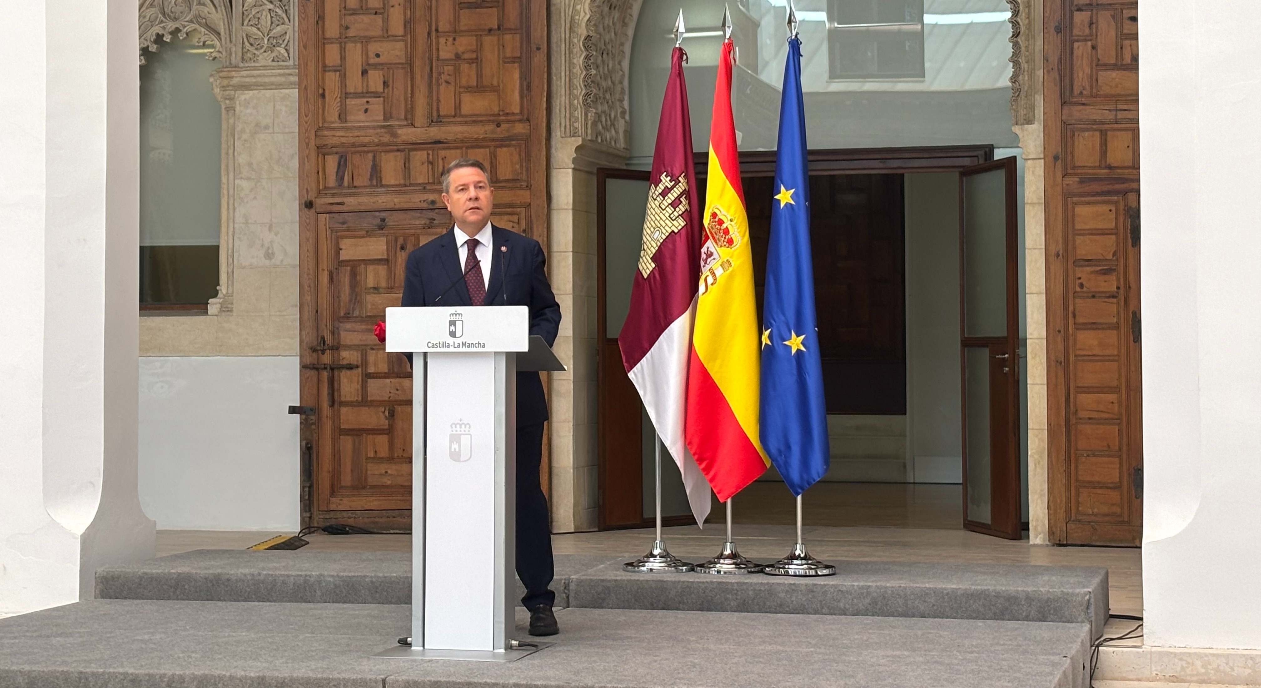 García-Page, en declaración institucional.