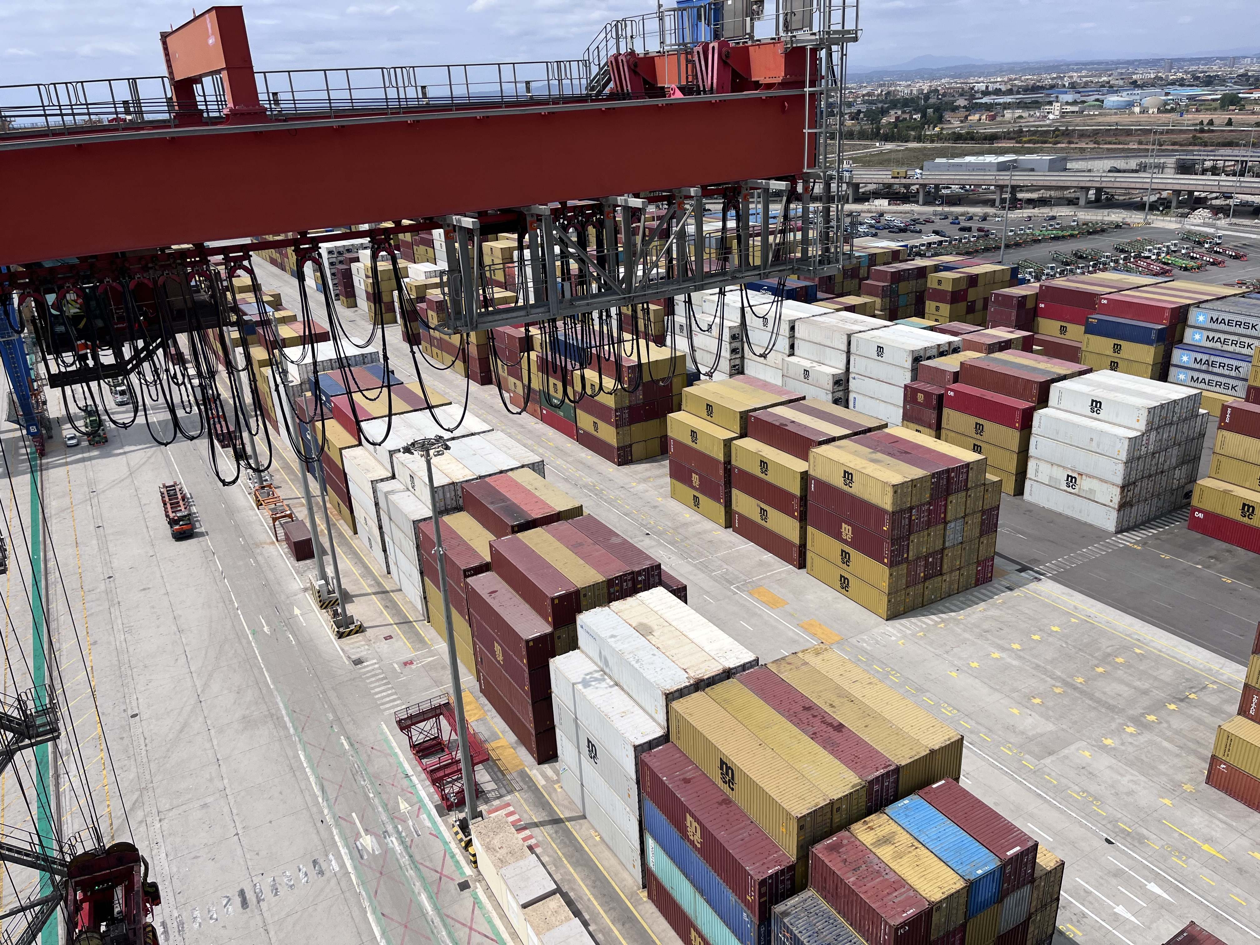 Contenedores en el Puerto de Valencia.
