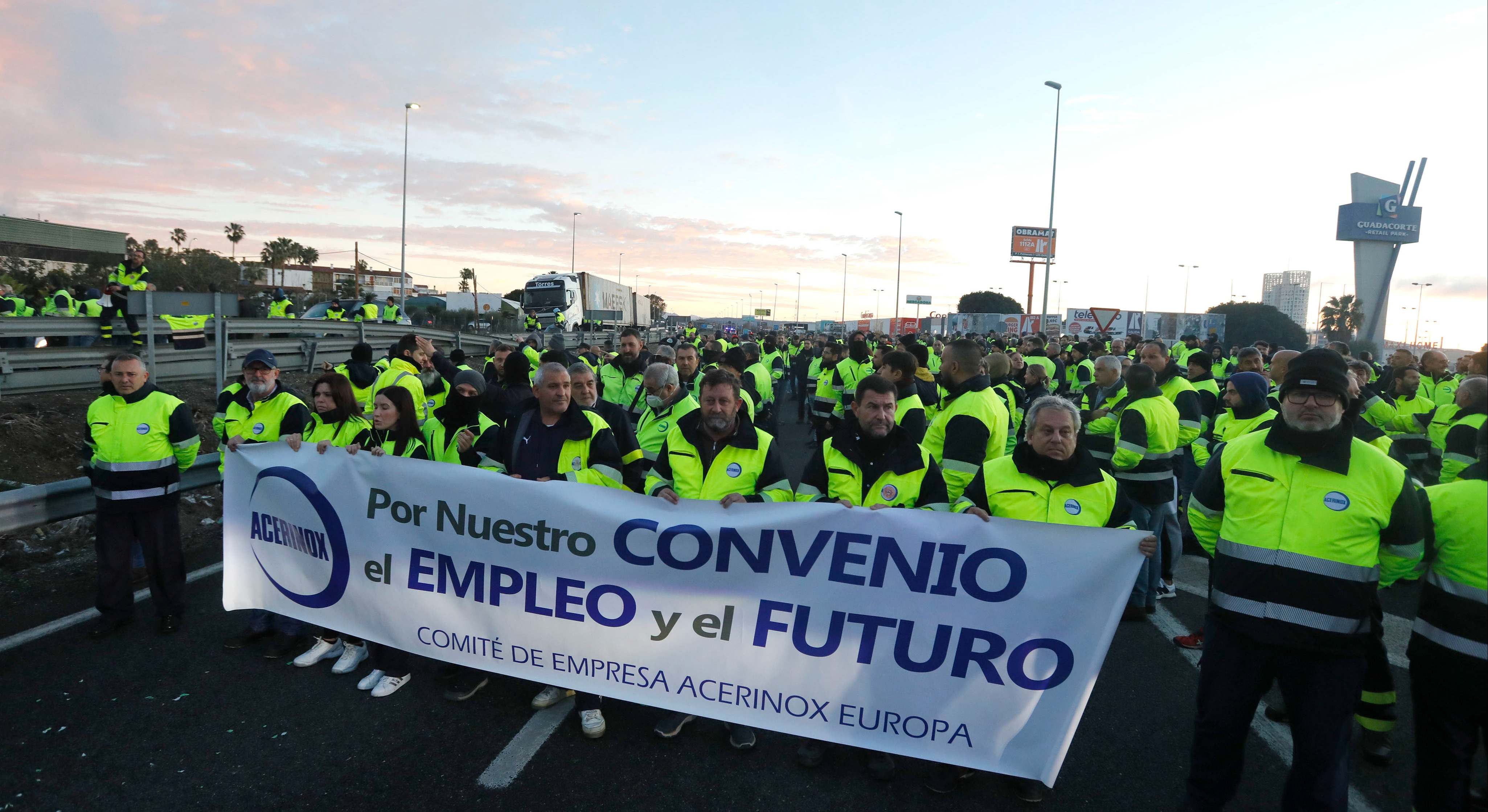 Protesta de trabajadores de Acerinox.