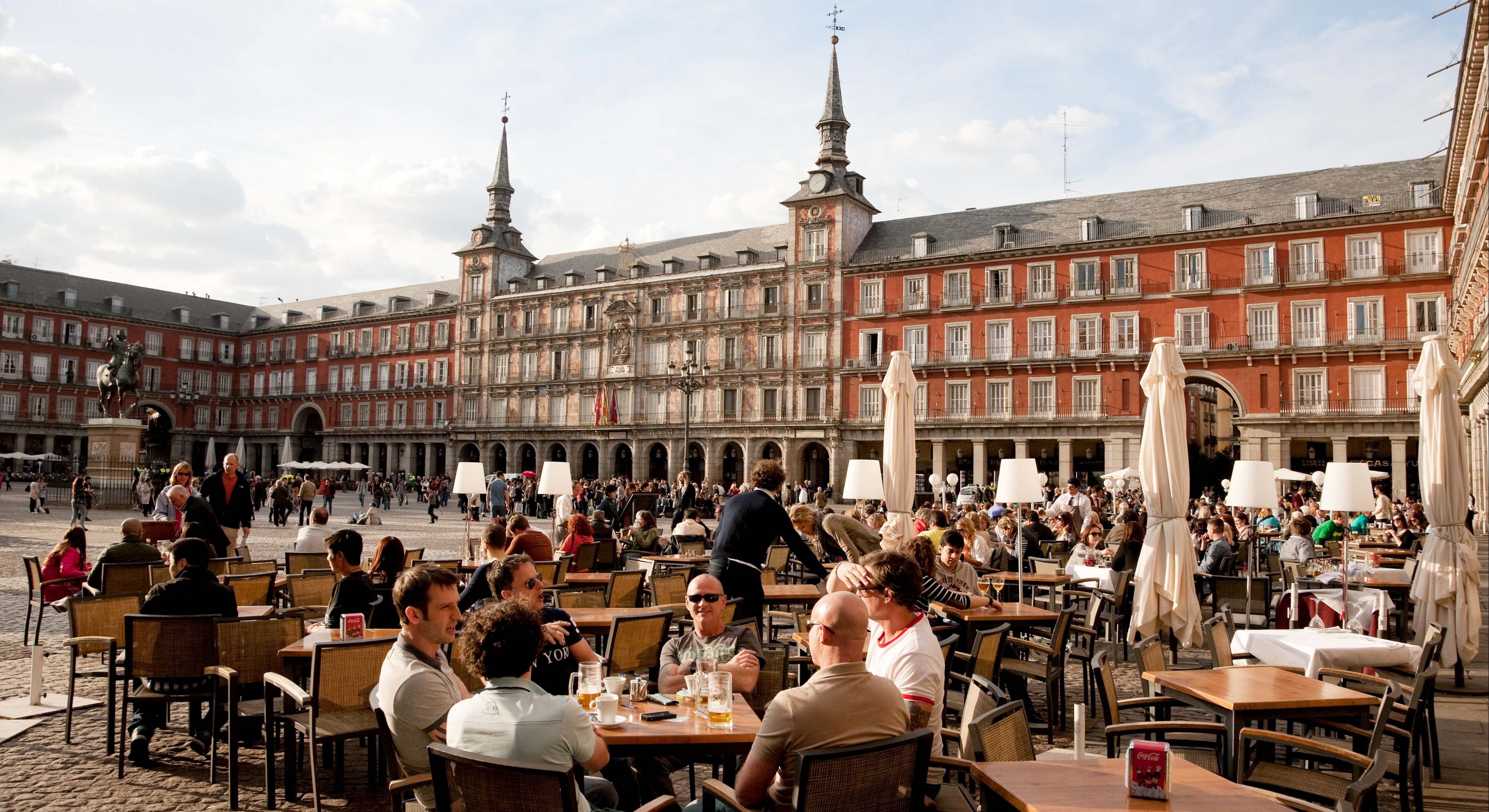 Terrazas en la Plaza Mayor de Madrid