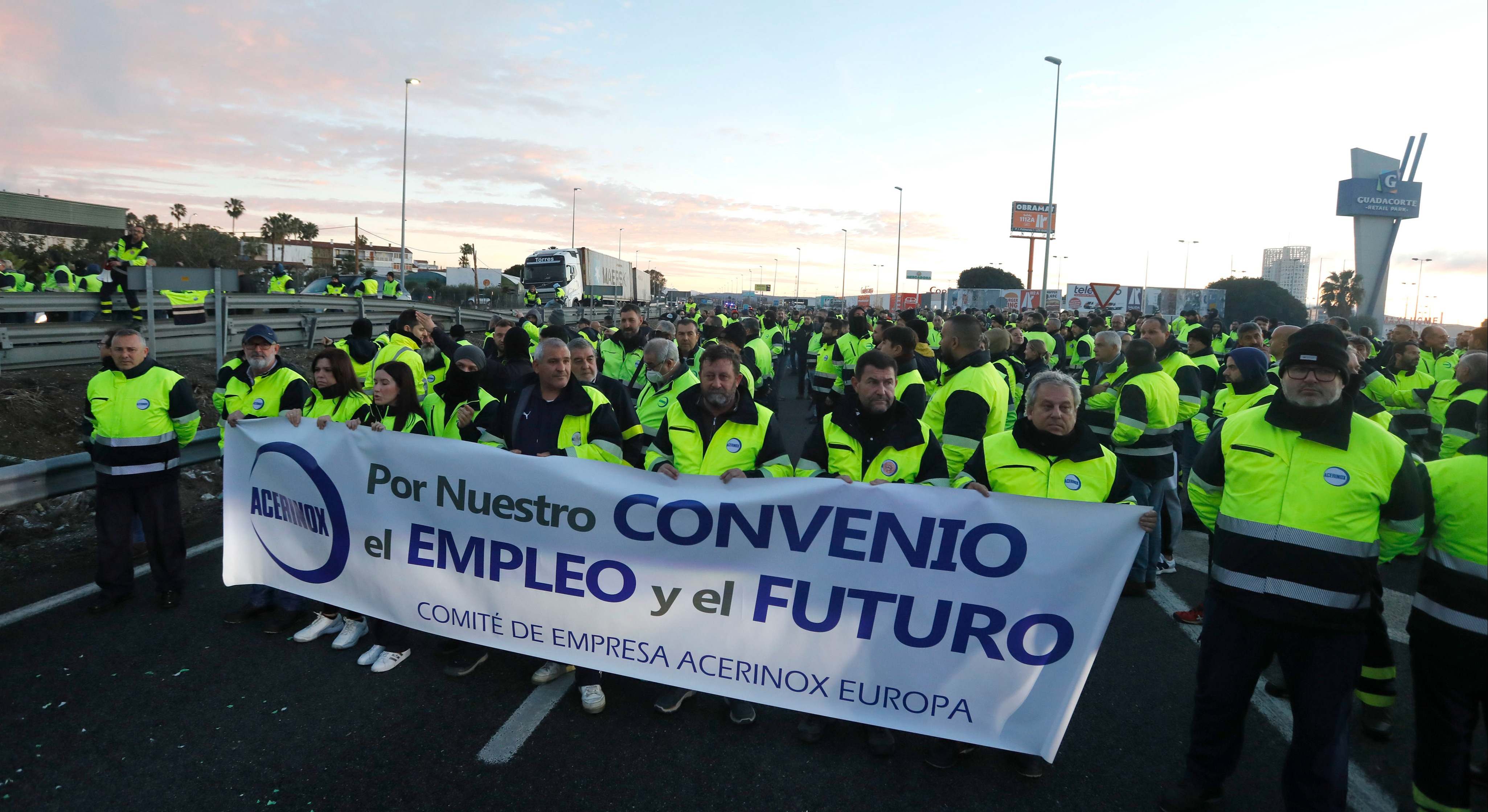 Protesta de trabajadores de Acerinox.