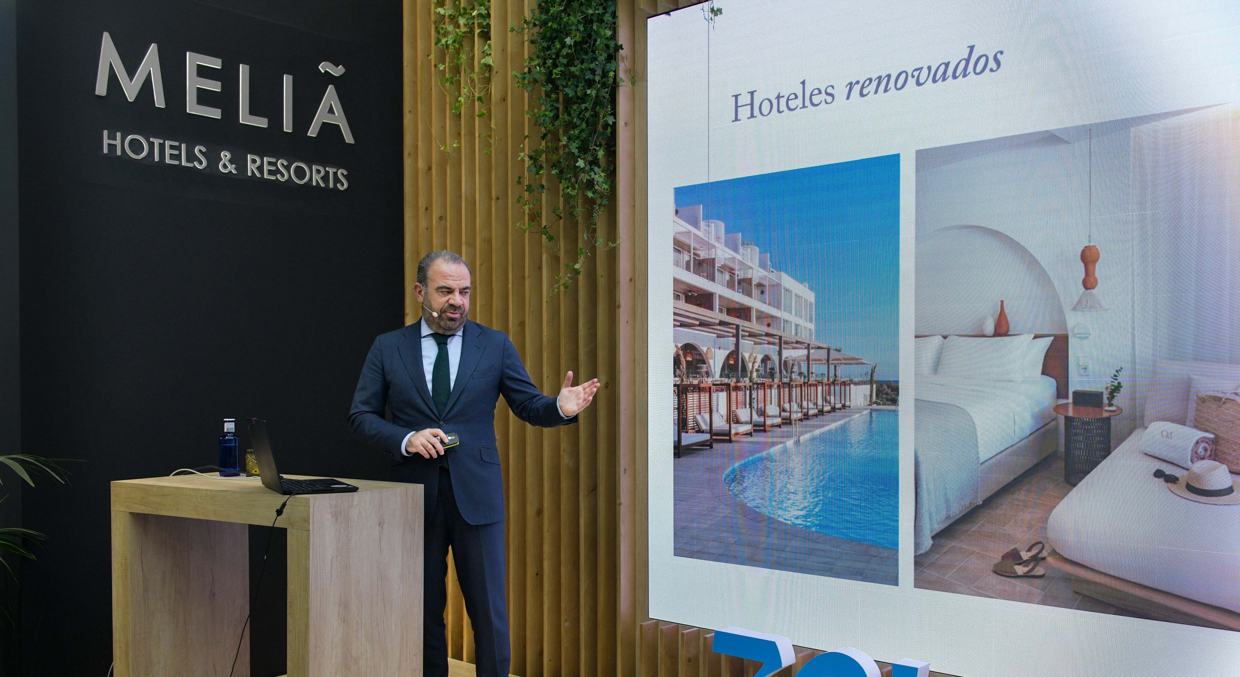 Gabriel Escarrer Jaume, presidente y CEO de Meliá, en Fitur 2023. / EE
