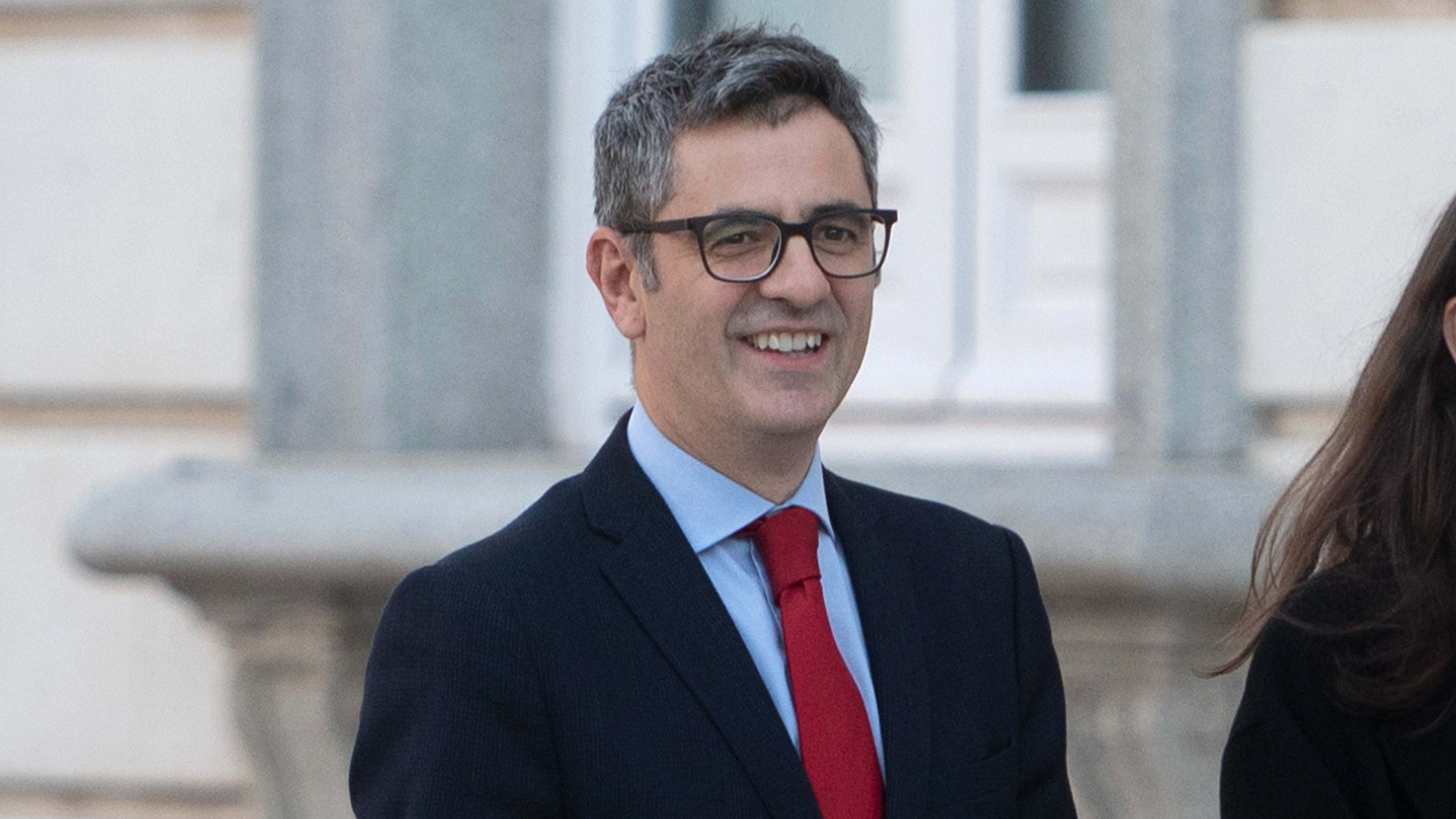 El ministro de la Presidencia, Justicia y Relaciones con las Cortes, Félix Bolaños, a su llegada a la reunión con el presidente del Supremo, Francisco Marín Castán