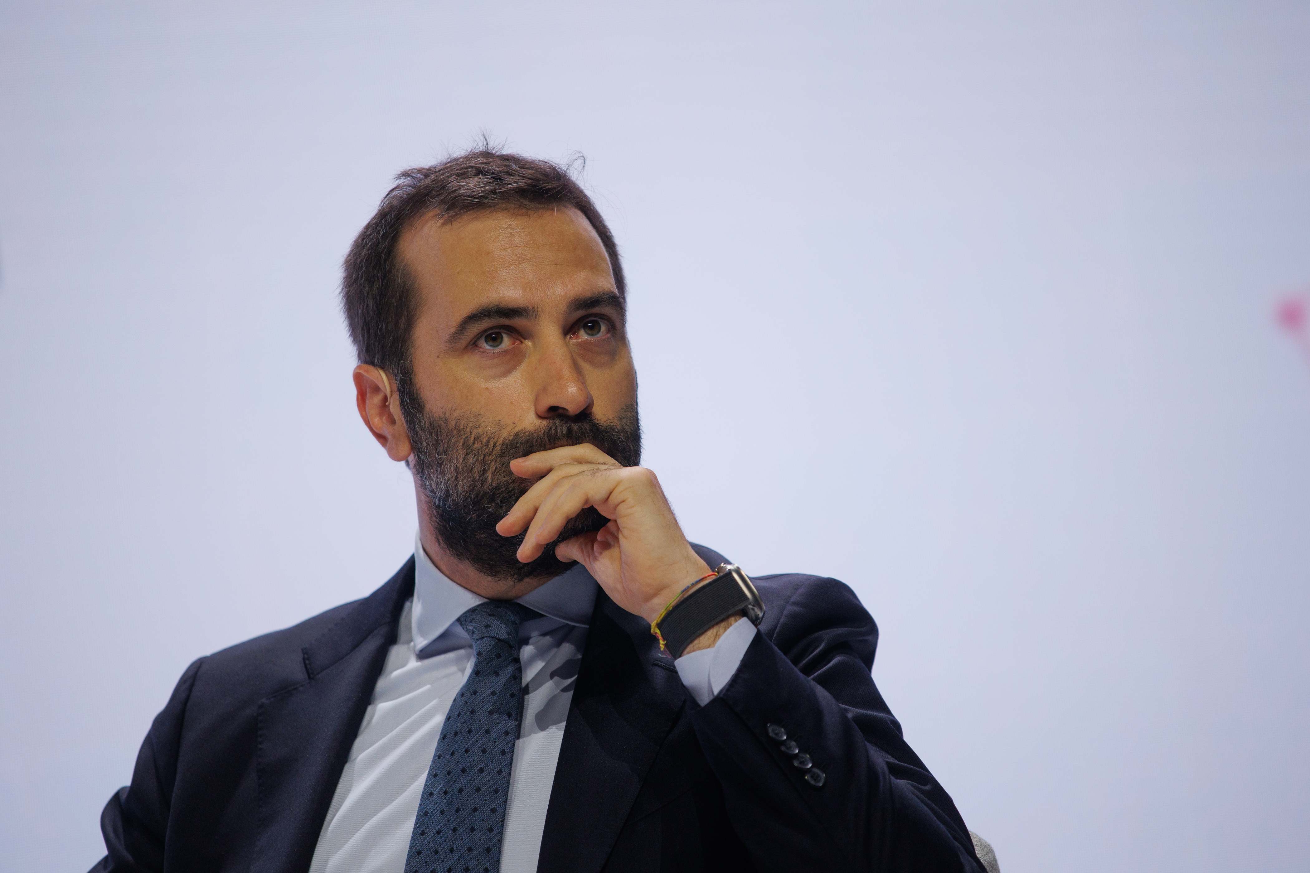 El ministro de Economía, Comercio y Empresa, Carlos Cuerpo en la inauguración del 'Foro ICEX 2024', en el Auditorio Centro de Convenciones NorteI de IFEMA Madrid