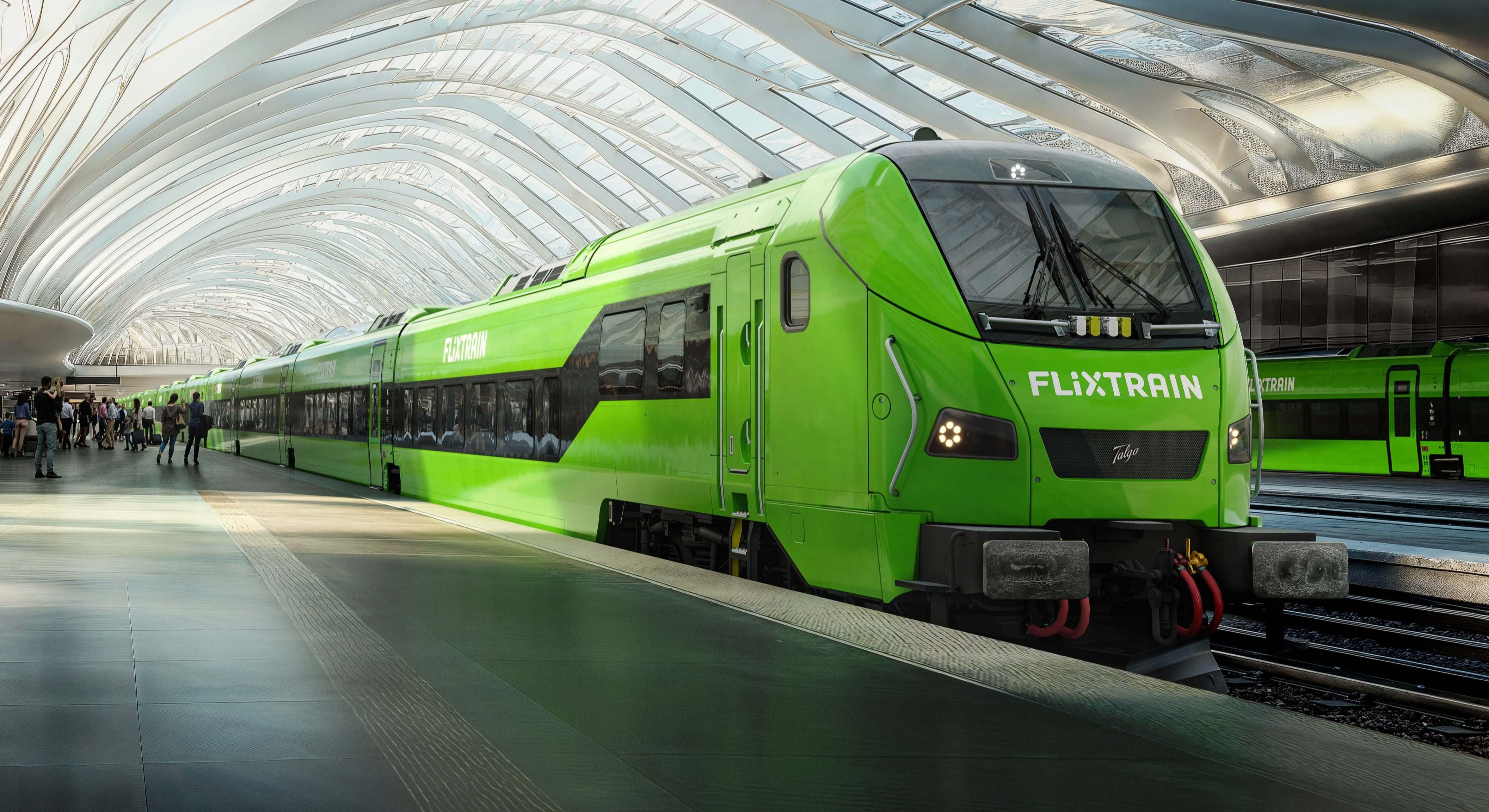 Simulación de los trenes encargados a Talgo por Flix.