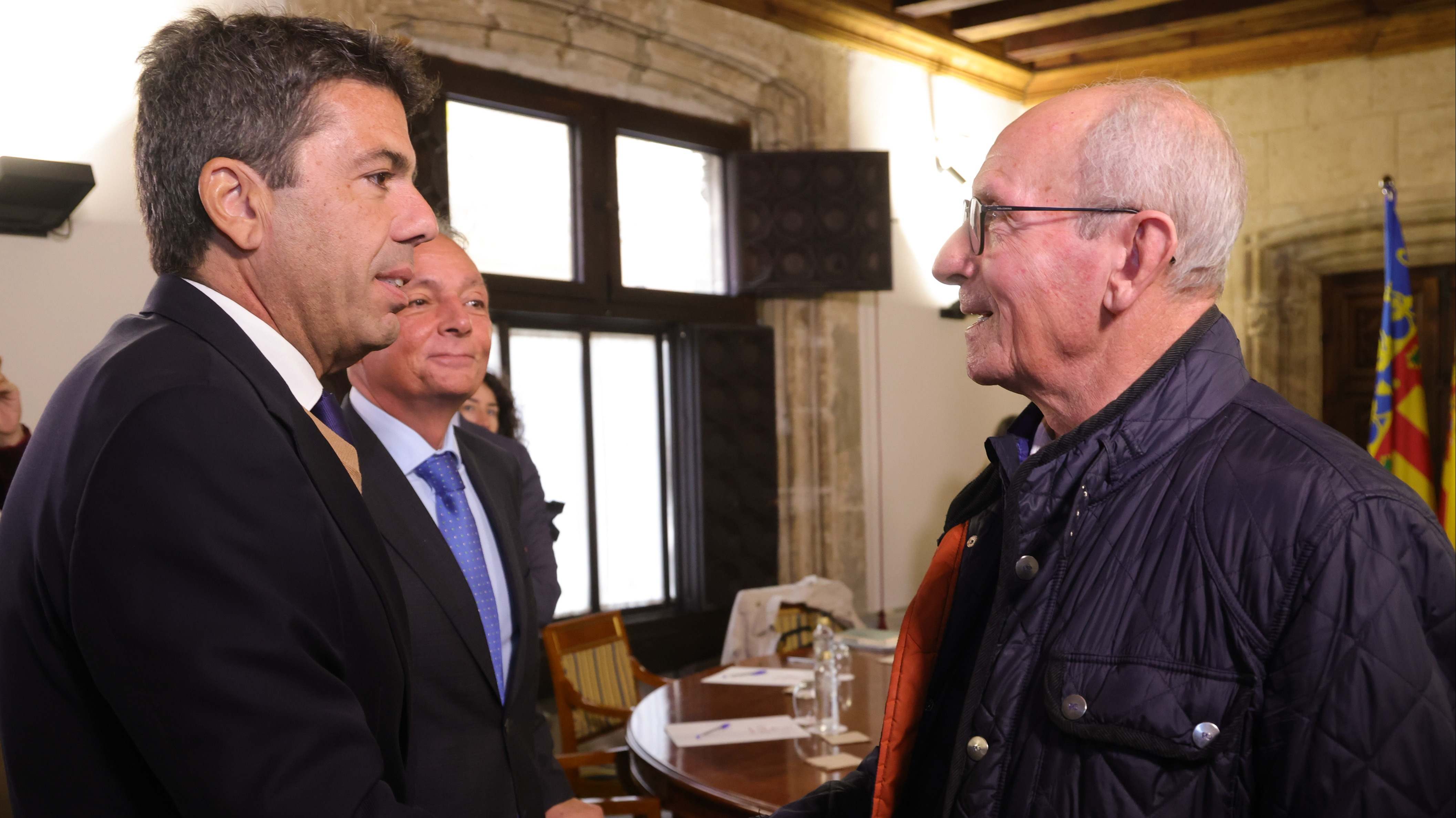 Carlos Mazón, Salvador Navarro (CEV) y Cristóbal Aguado (AVA).