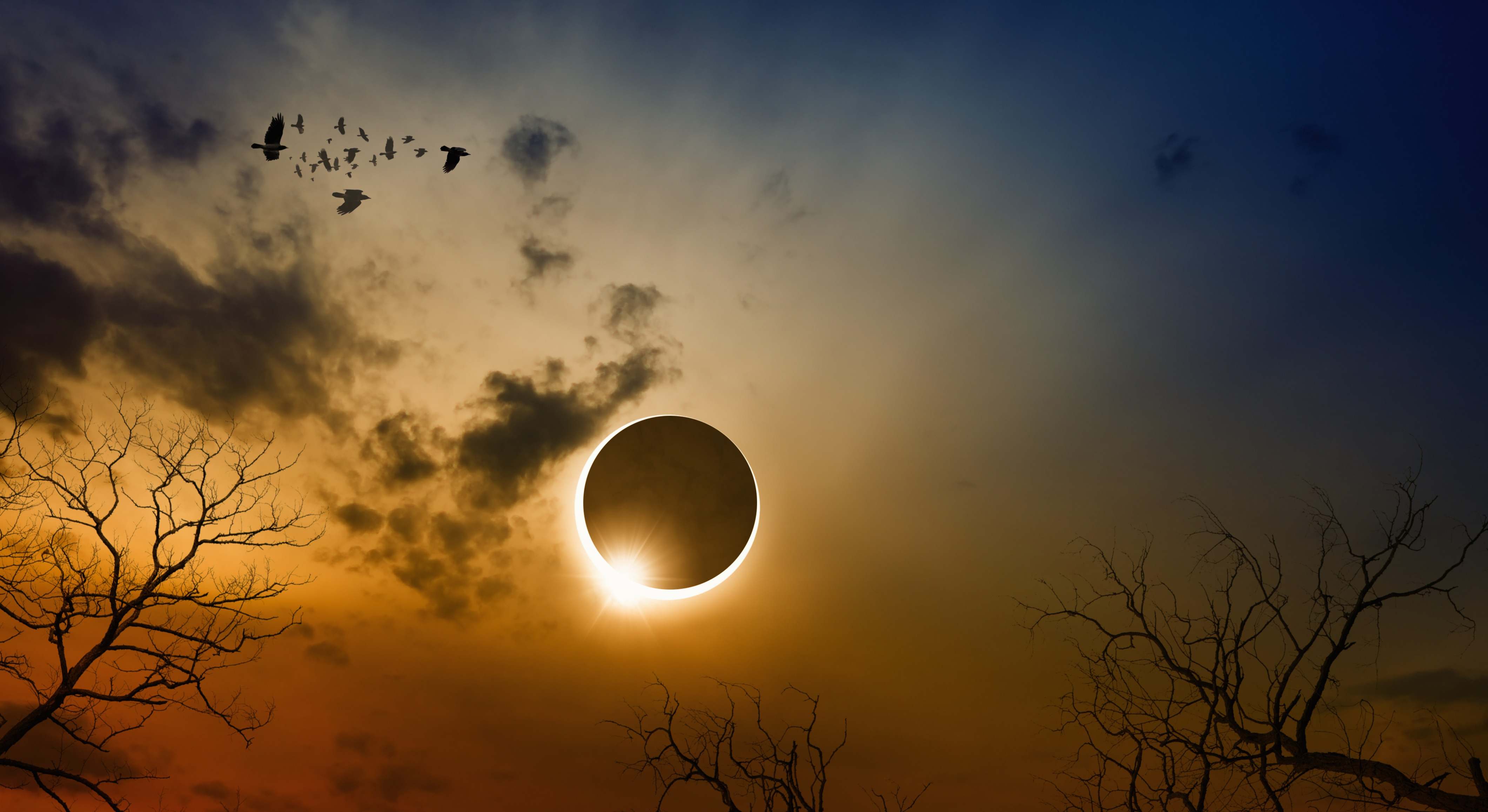 Oscurecimiento durante un eclipse solar total. / Foto: Dreamstime