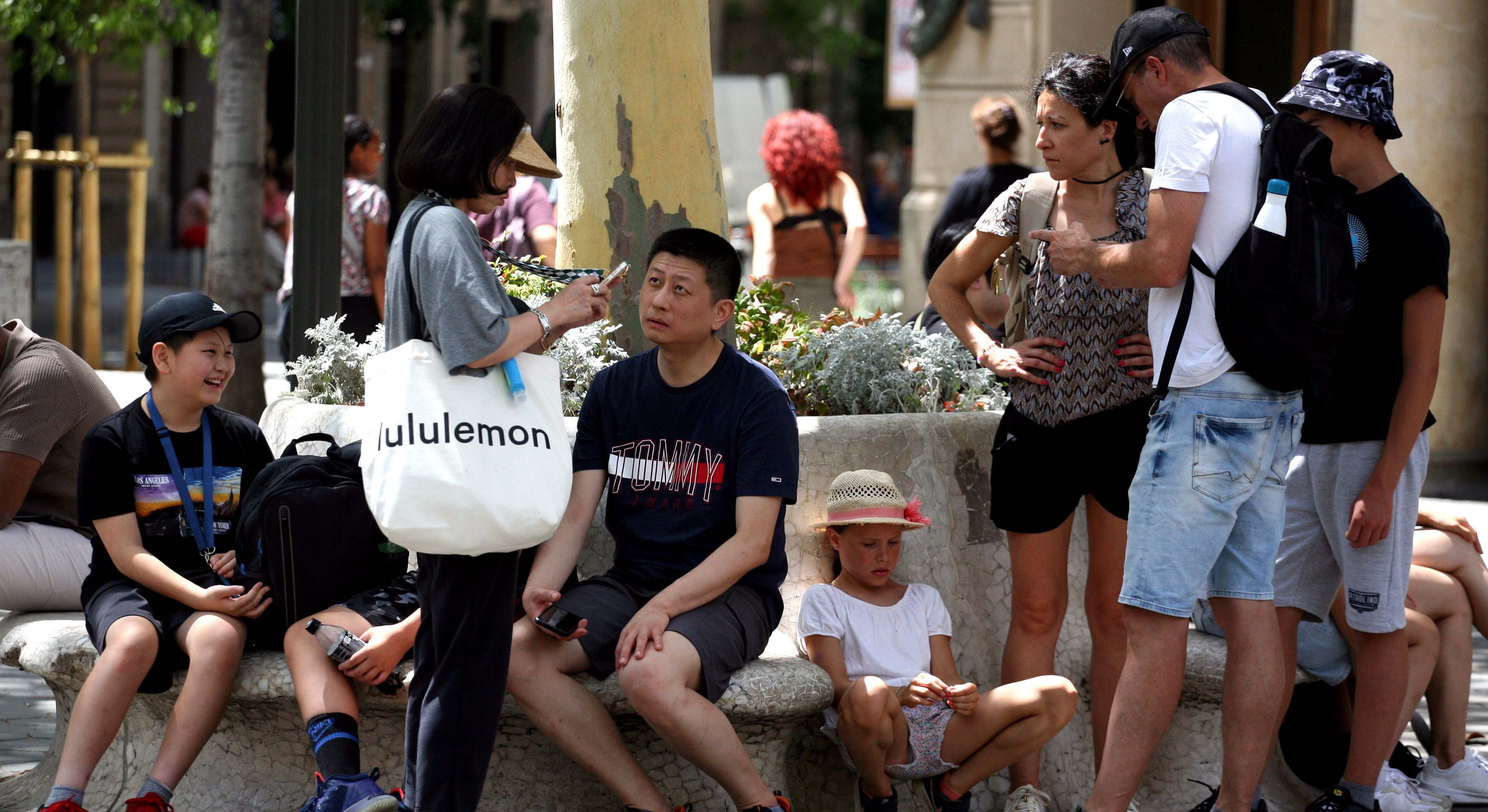 Turistas en Barcelona. EE