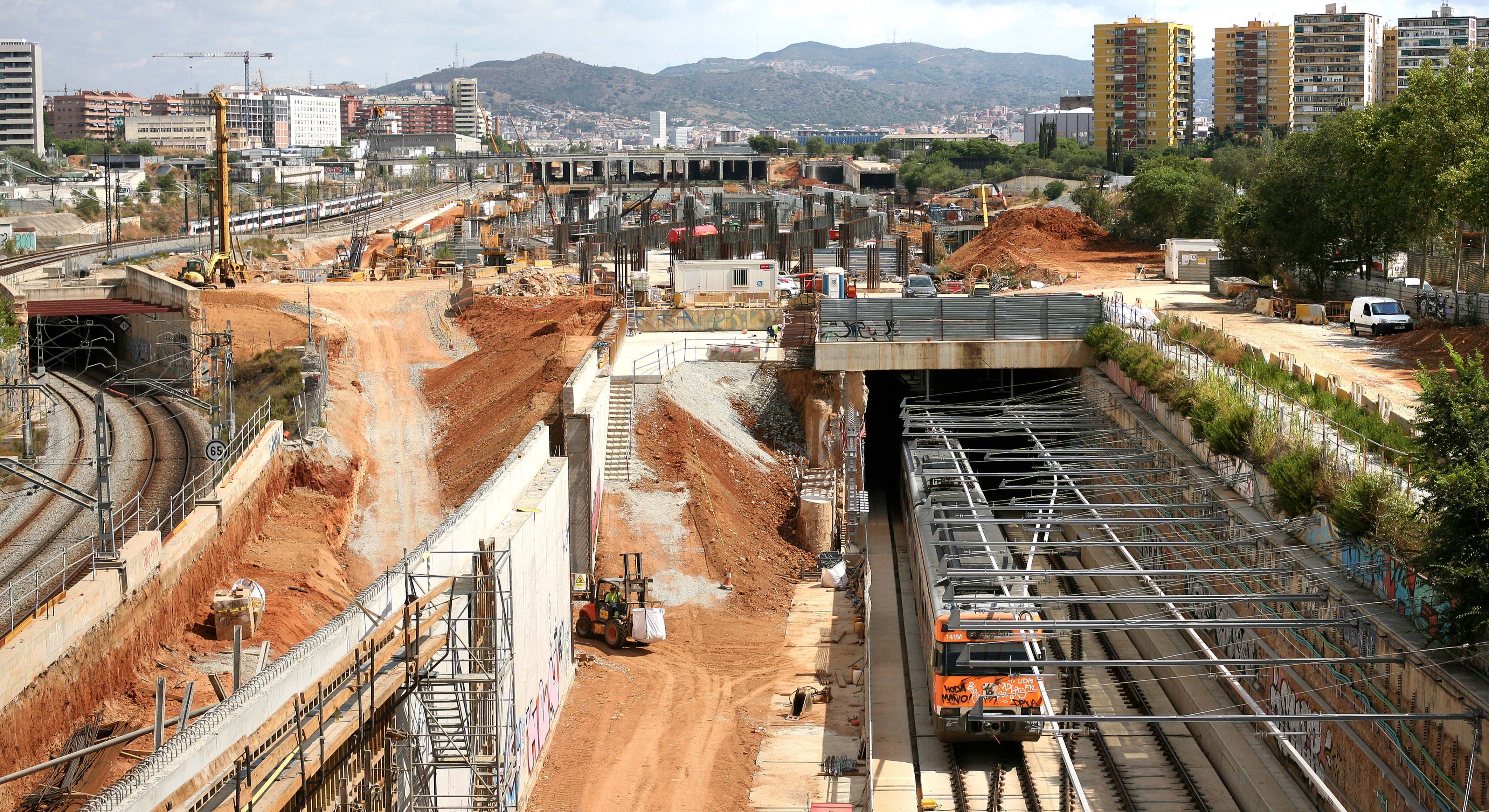 Obras de la estación de La Sagrera, Barcelona, en una foto de archivo. / Foto: Luis Moreno