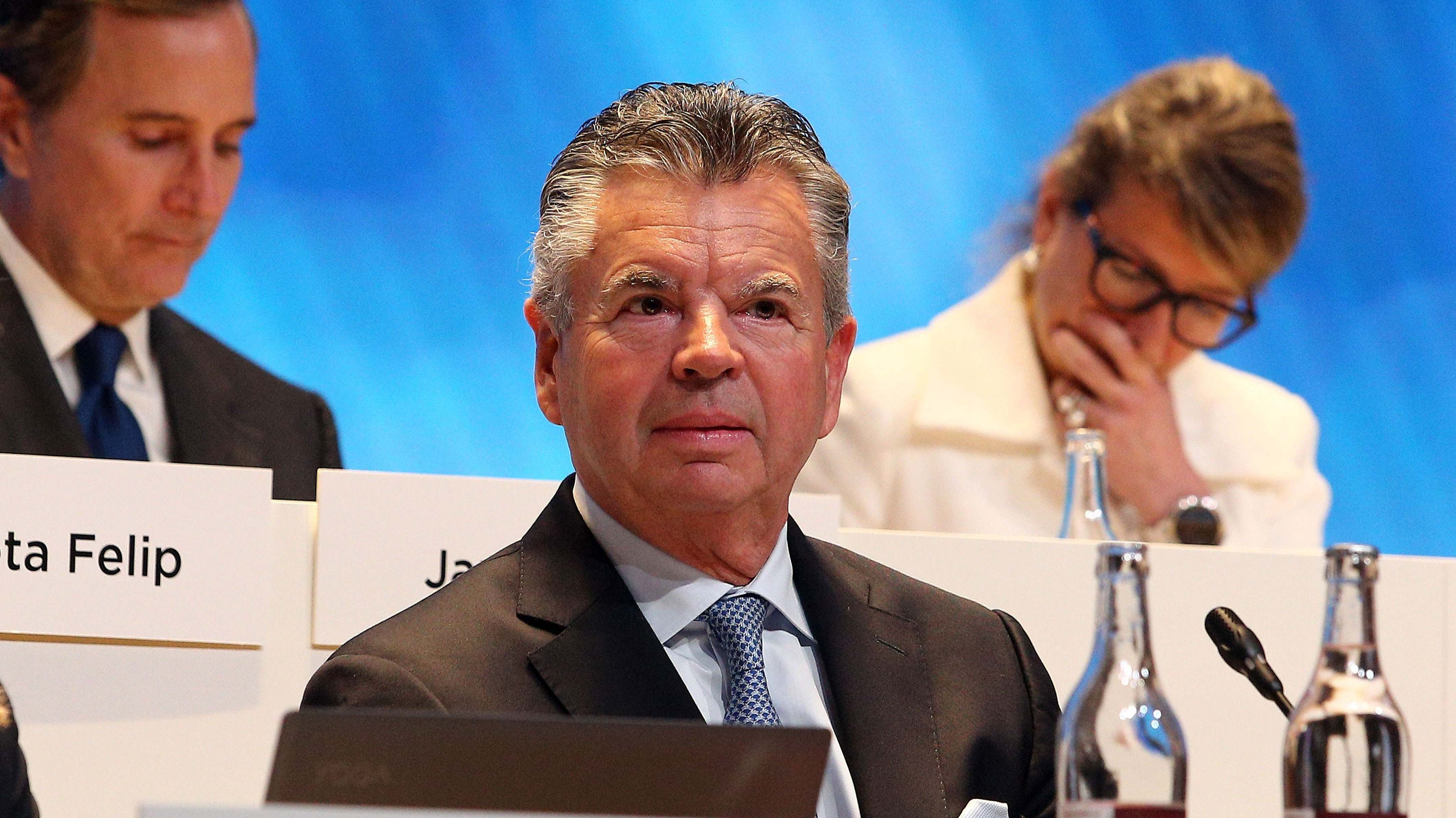Thomas Glanzmann, presidente de Grifols, en la última junta. Luis Moreno