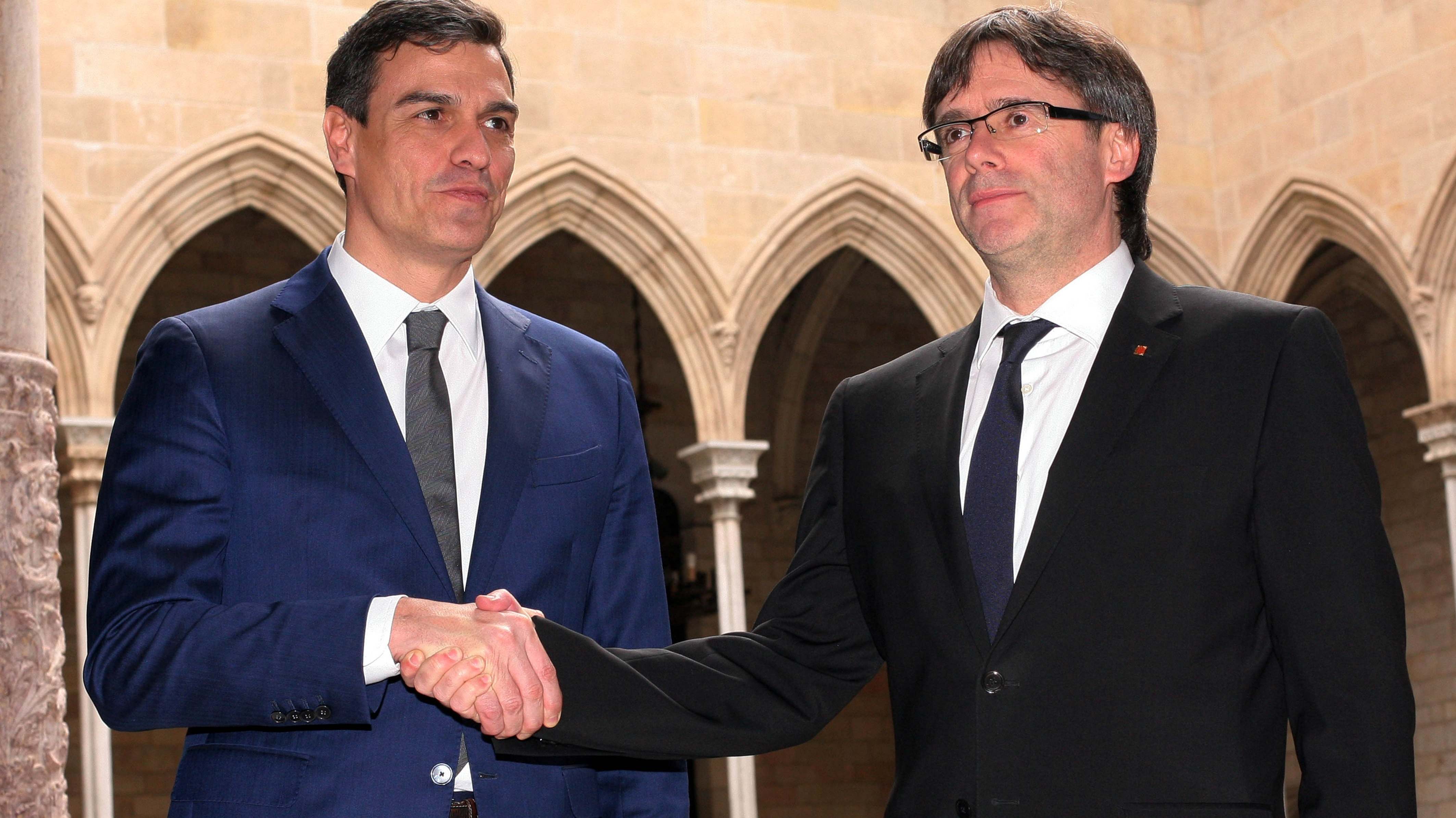 Pedro Sánchez y Carles Puigdemont