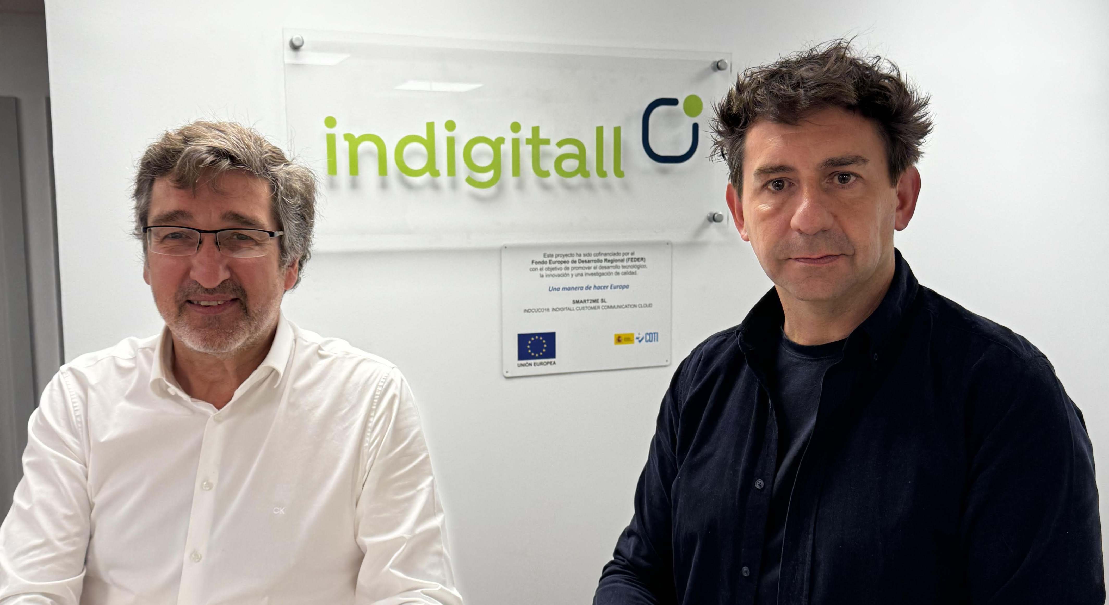 Xavier Omella Co-fundador de Indigitall y Juan Carlos de la Vela CEO y cofundador de Indigitall.