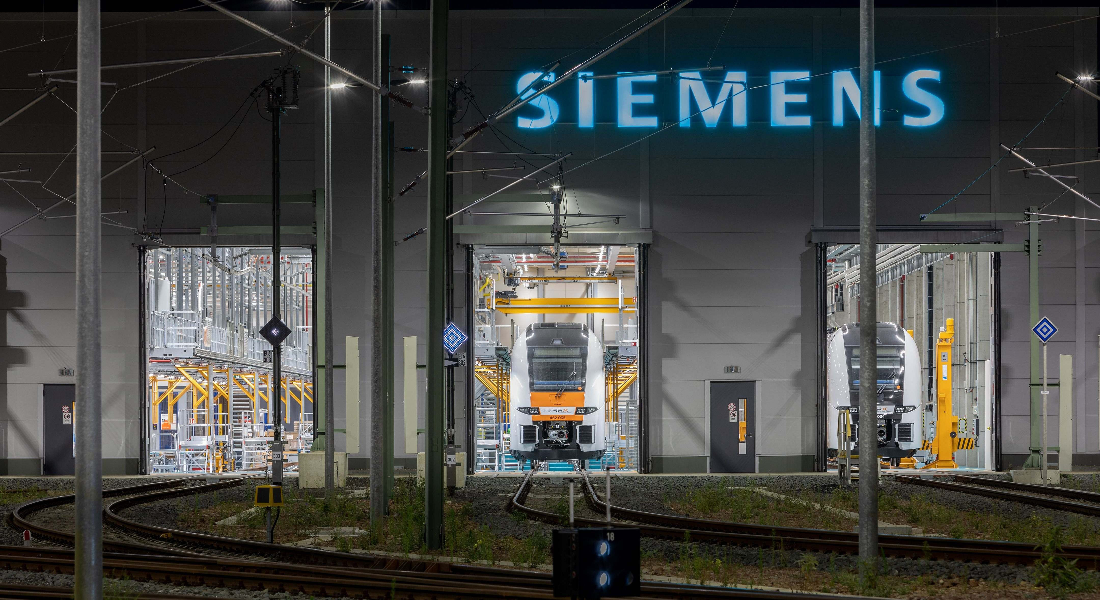 Depósito de trenes de Siemens Mobility en Dortmund, Alemania.