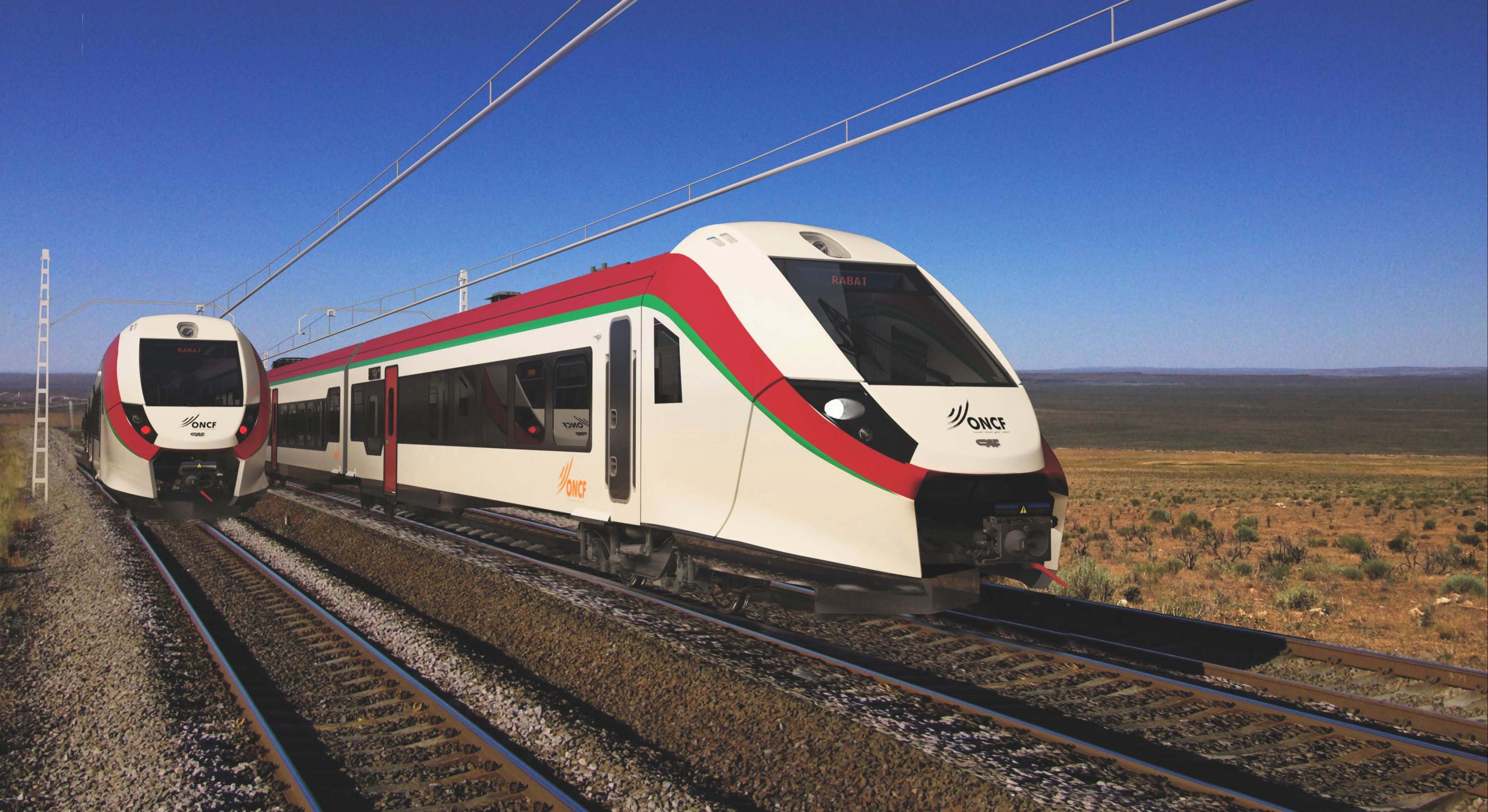 Render de los trenes que diseñará CAF para Marruecos.