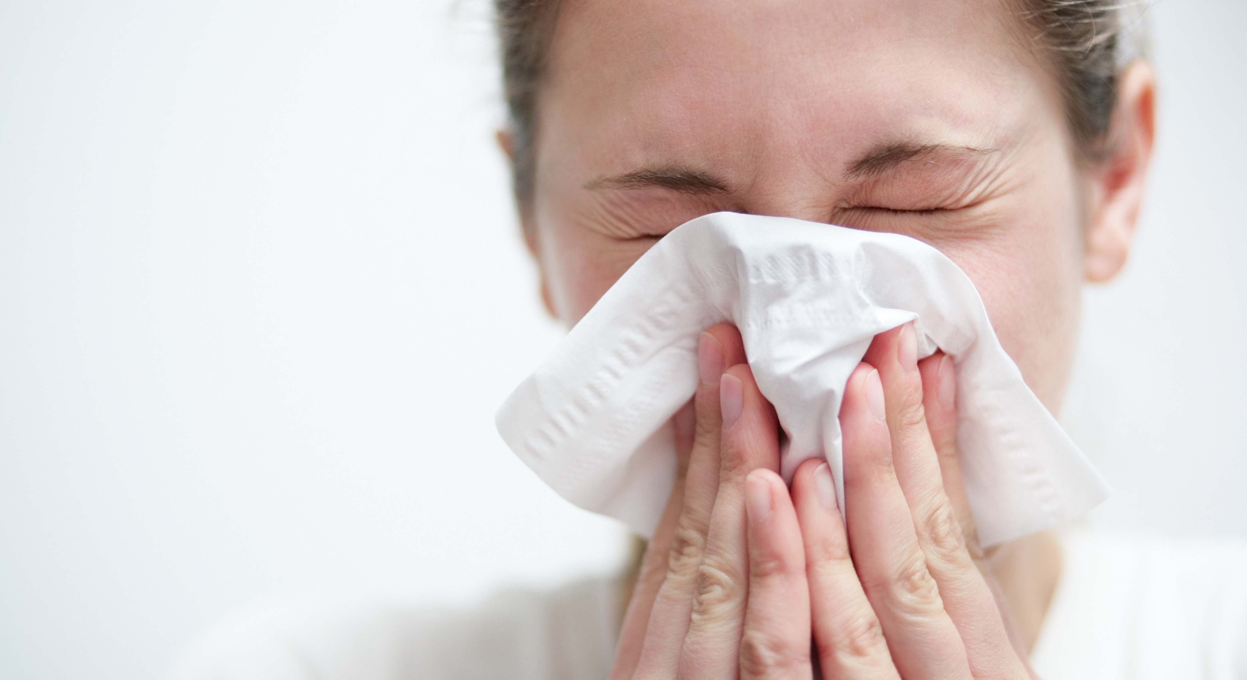 Persona con síntomas de gripe.